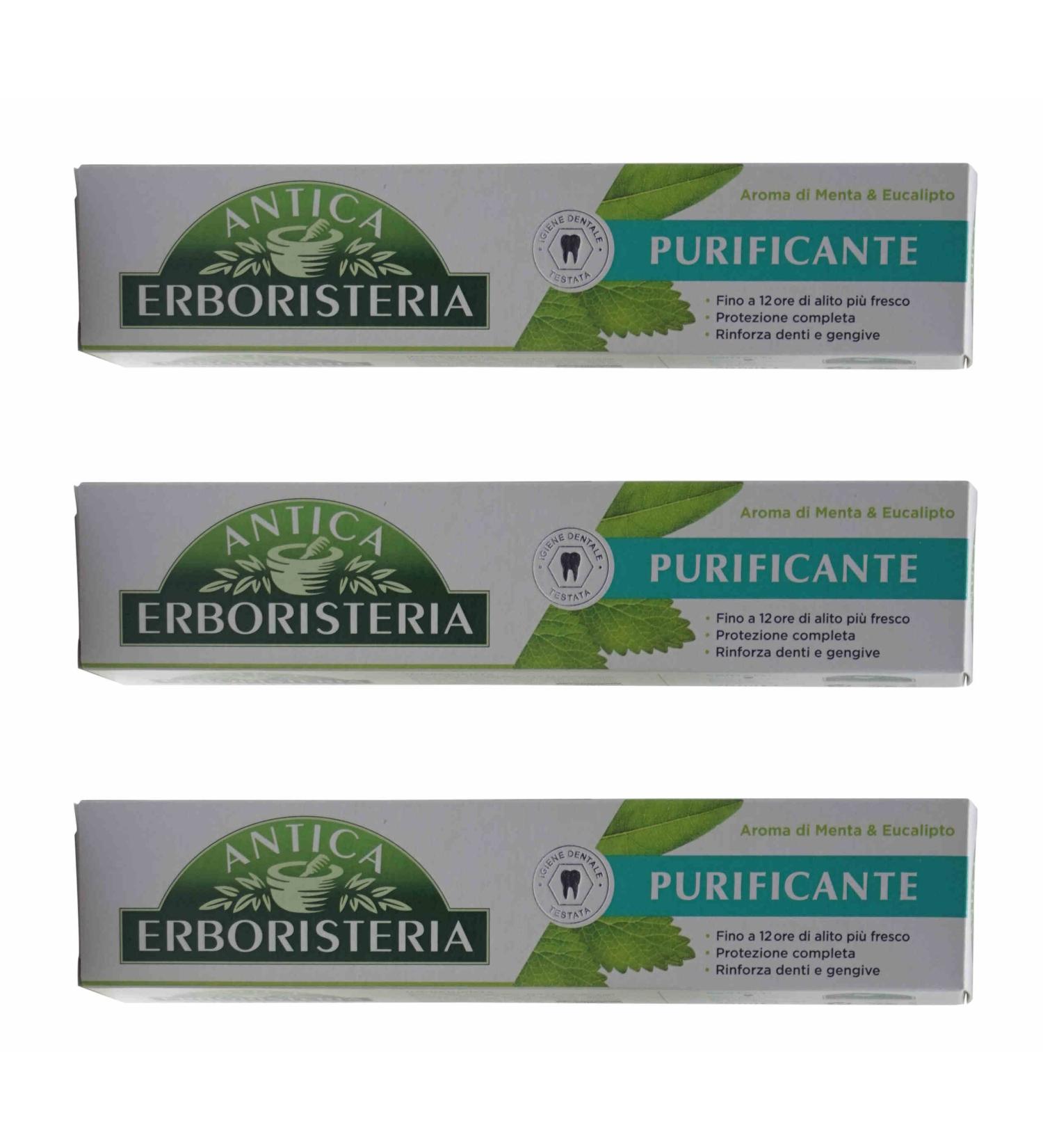Purificante Purifying Toothpaste - 2.5 oz (75ml) - Pack of 3 | Italian Import - Best International Shipping - Buy Online on GoSupps.com