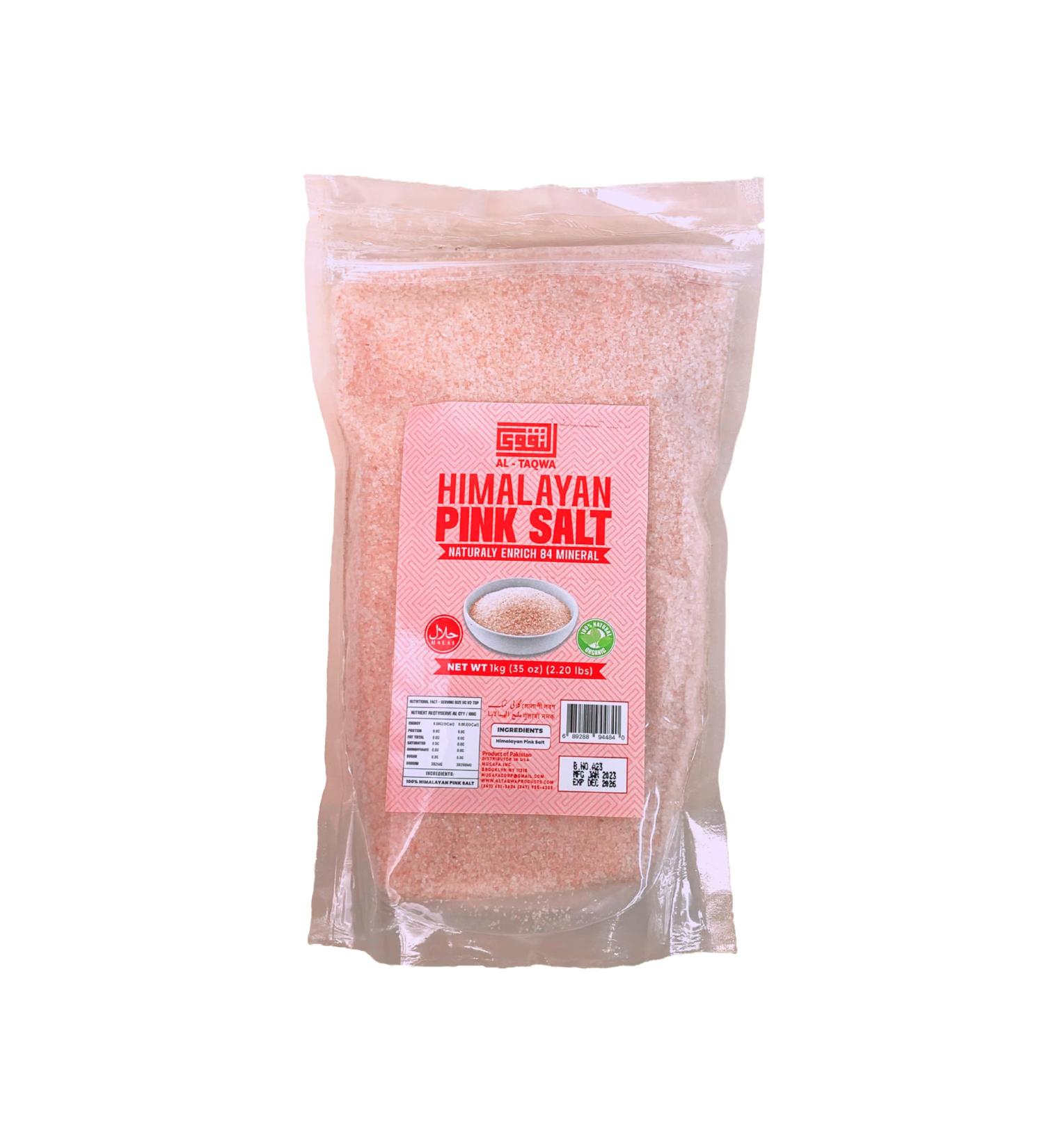 Sunrise Traders Inc Pink Salt Pink Himalayan Salt Himalayan Salt Pink Himalayan Sea Salt Rock Salt Nutrients & Minerals Enriched NON-GMO Halal 1Kg - Buy Online on GoSupps.com