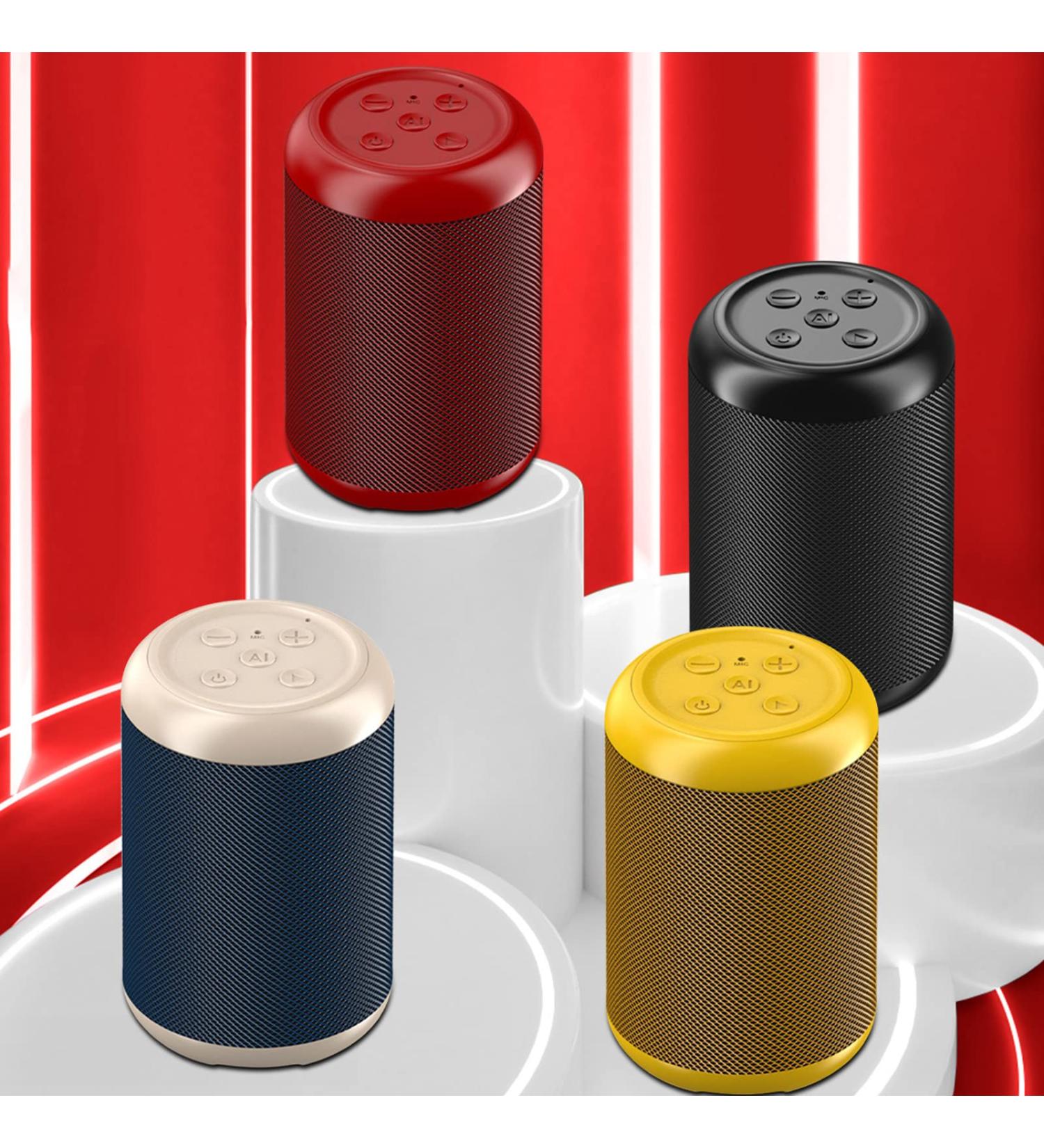 Intelligent Voice Bluetooth Speaker Portable Subwoofer - Red | Wireless HiFi Stereo for Home, Camping, and Sport | Supports TF-Card Storage - Buy Online on GoSupps.com