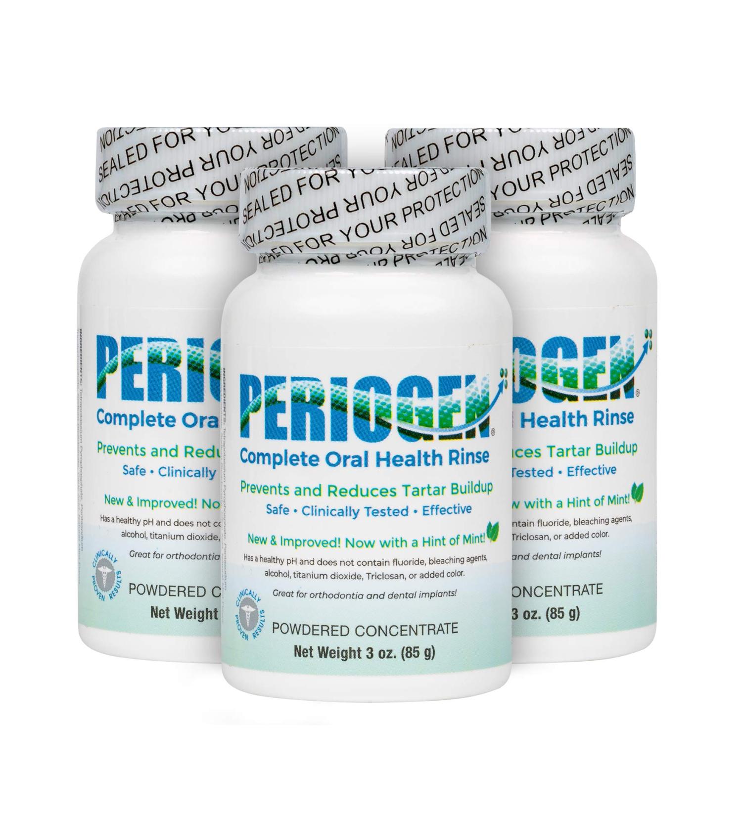 Periogen Complete Oral Health Rinse 3-PK - Hint of Mint | Dental Care Solution - Buy Online on GoSupps.com