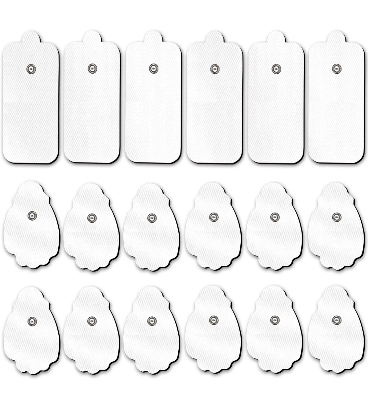 TENS Unit Replacement Pads - 18 PCS Extra Large Compatible with NURSAL Belifu MEDVICE TechCare | 3.5mm Snap Electrode Pads for Muscle Stimulators - Buy Online on GoSupps.com