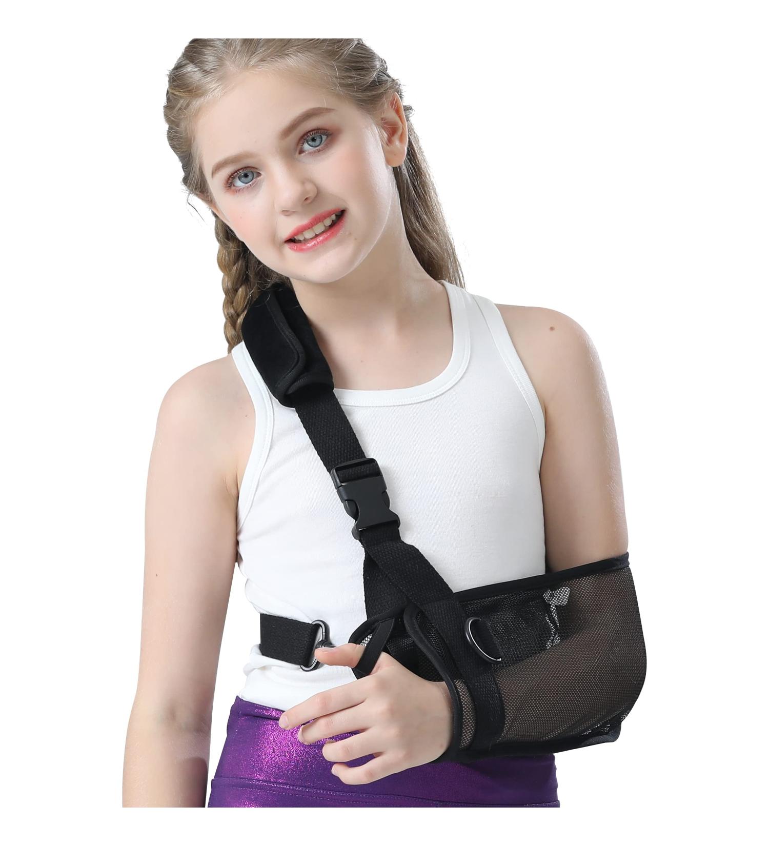 Fotgok Kids Mesh Arm Sling with Waist Strap - Child Size Shoulder Injury Support - Buy Online on GoSupps.com
