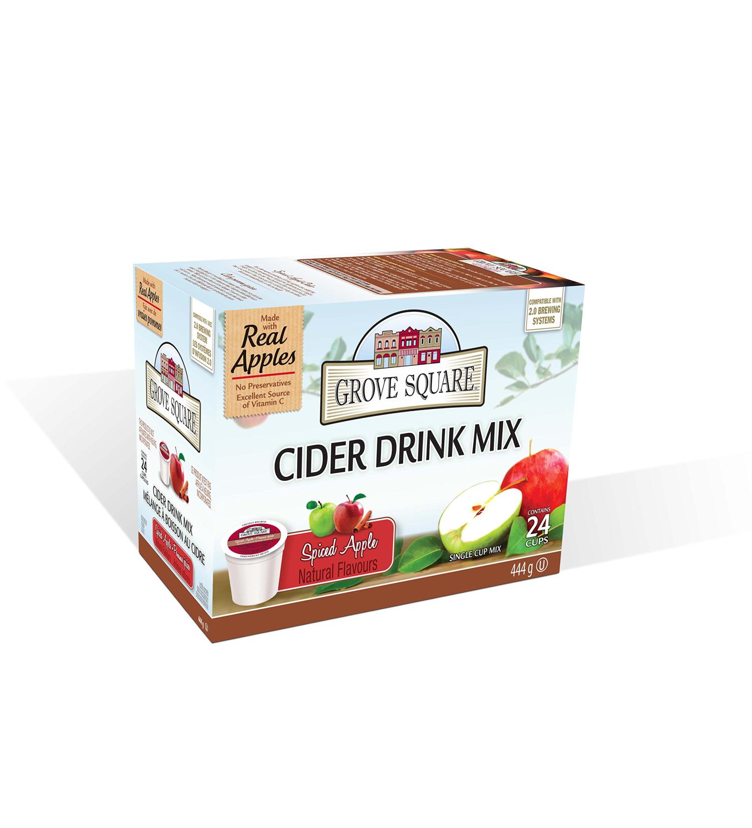 Grove Square Apple Cider Mix Spiced 24 Single Serve Cups Packaging may vary 444 g (Pack of 1) - Buy Online on GoSupps.com