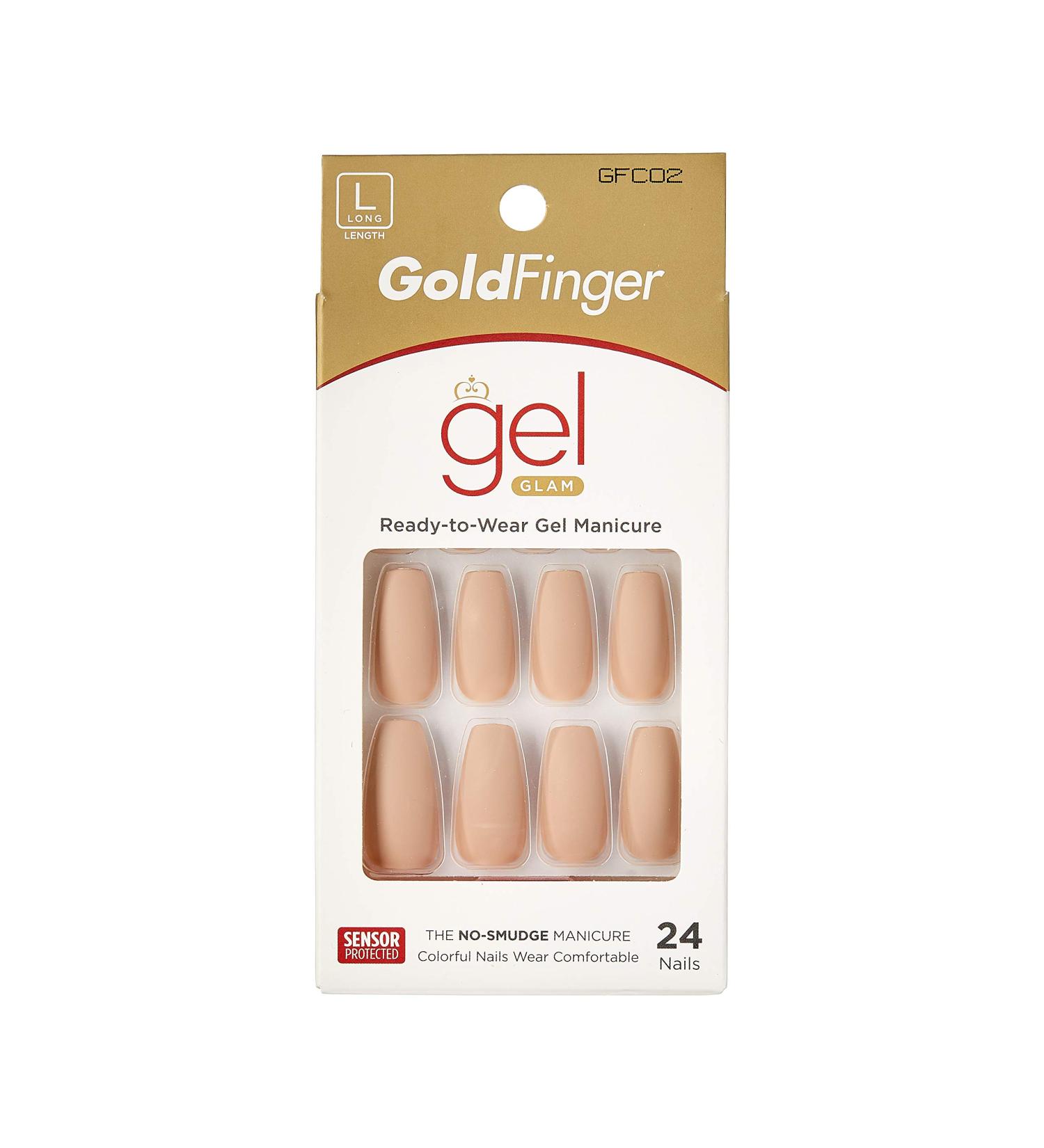 Kiss Gold Finger Gel Glam 24 Nails GFC02 NEON ORANGE by Kiss - Buy Online on GoSupps.com