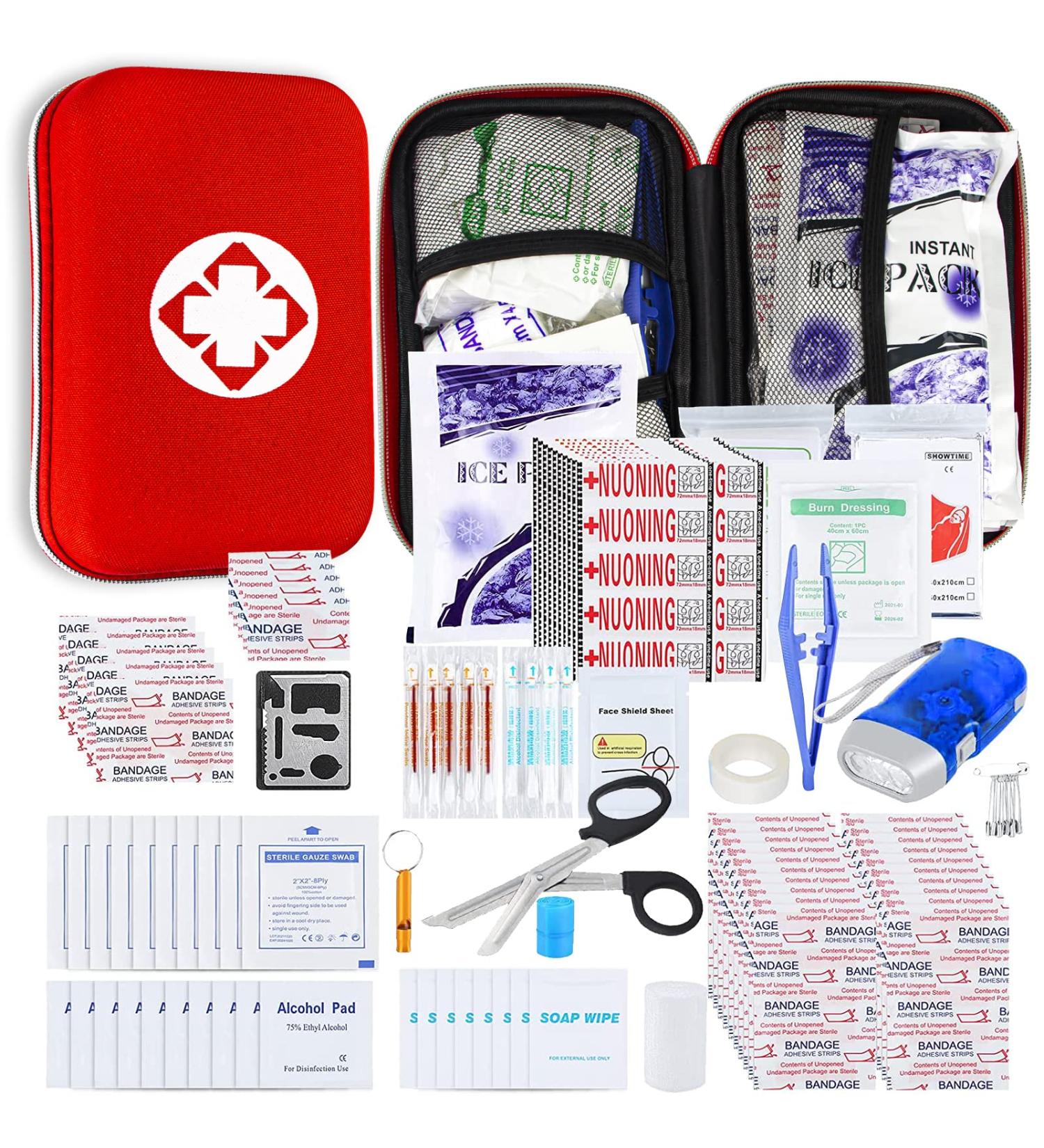 YIDERBO 273PCS Small Waterproof Car First-Aid Kit Emergency-Kit - Camping Hiking Travel Essential - Buy Online on GoSupps.com