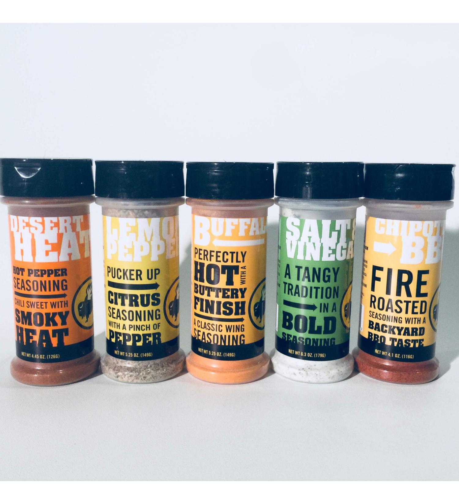 Buffalo Wild Wings 5 Flavor Dry Seasoning Gift Pack - Variety Seasoning Set - Buy Online on GoSupps.com