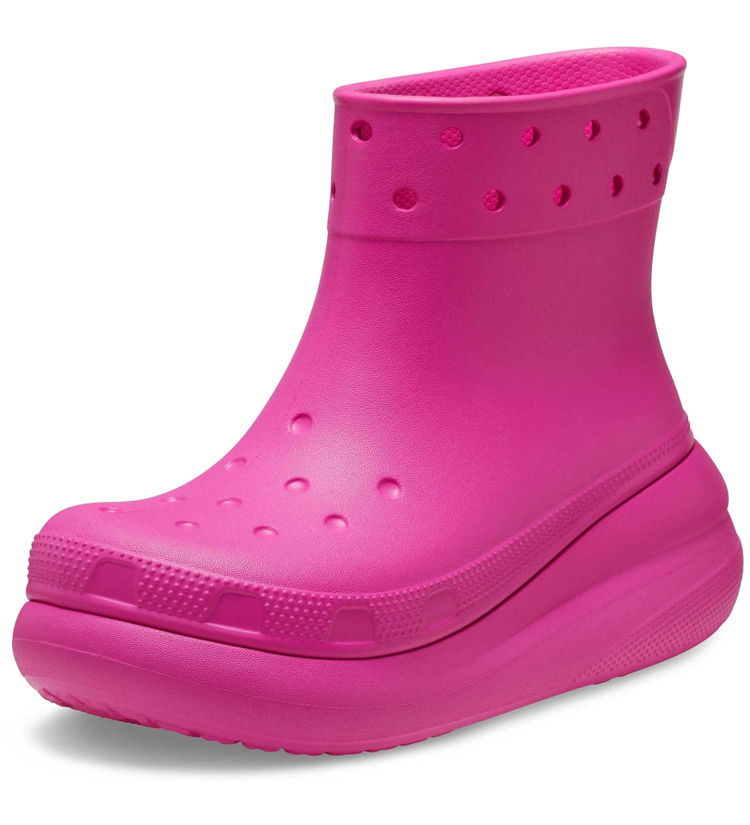 Crocs Unisex-Adult Classic Crush Rain Boots - Size 9 Women/7 Men - Juice - Buy Online on GoSupps.com