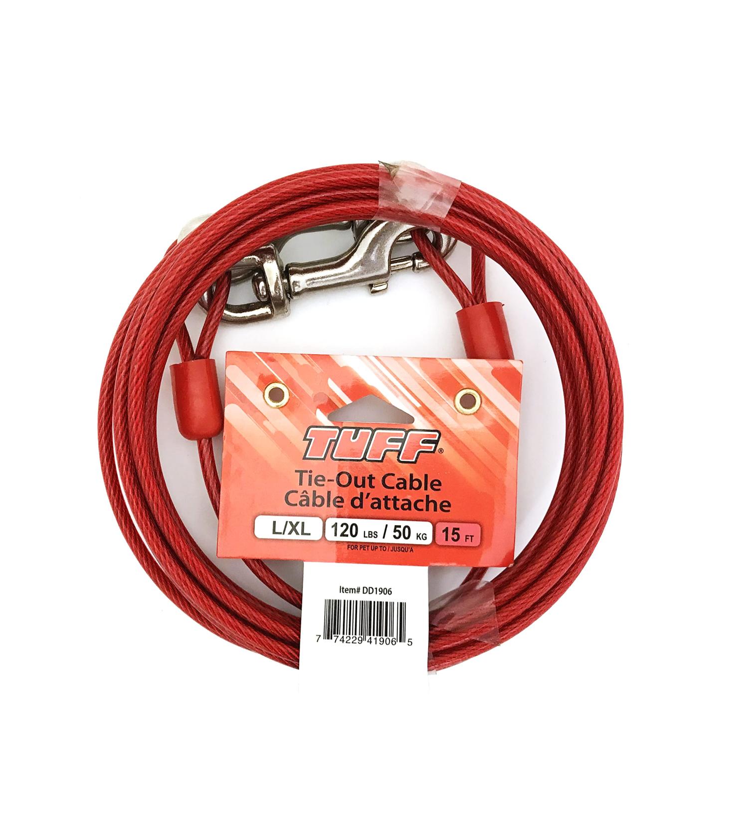 Tuff Tie-Out Cable 30'"Fits Pets Up to 120lb - Buy Online on GoSupps.com