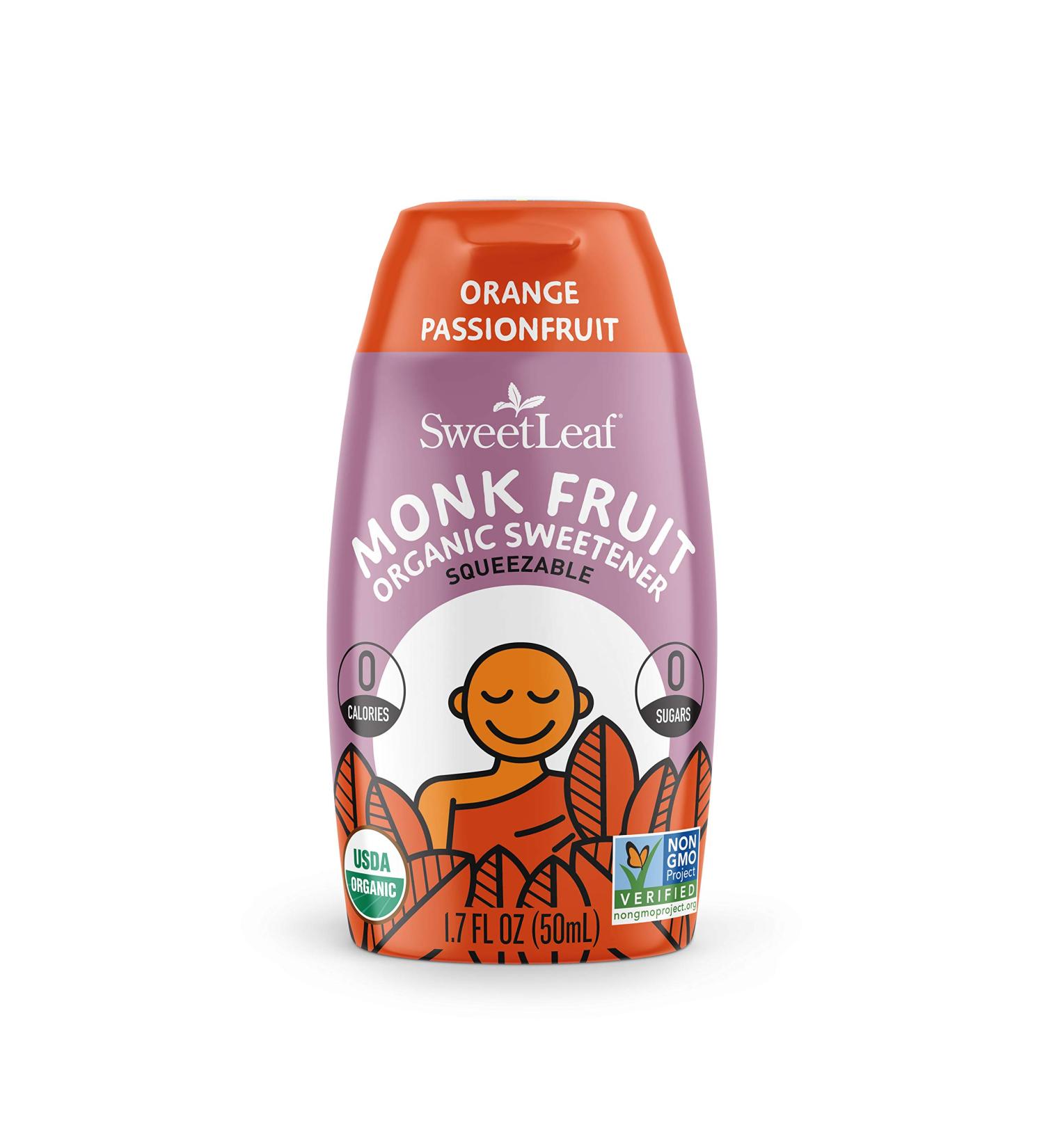 SweetLeaf Organic Monk Fruit Liquid  Water Enhancer  Orange Passionfruit  1.7 Ounce - Buy Online on GoSupps.com