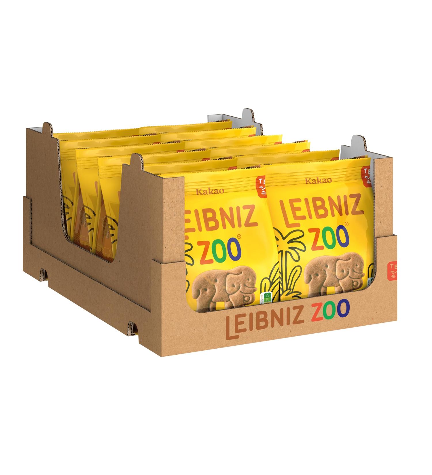 Leibniz Zoo Cocoa Biscuits 12 Pack - Crispy Safari Motifs Large 125g Supply for Sale | International Shipping - Buy Online on GoSupps.com