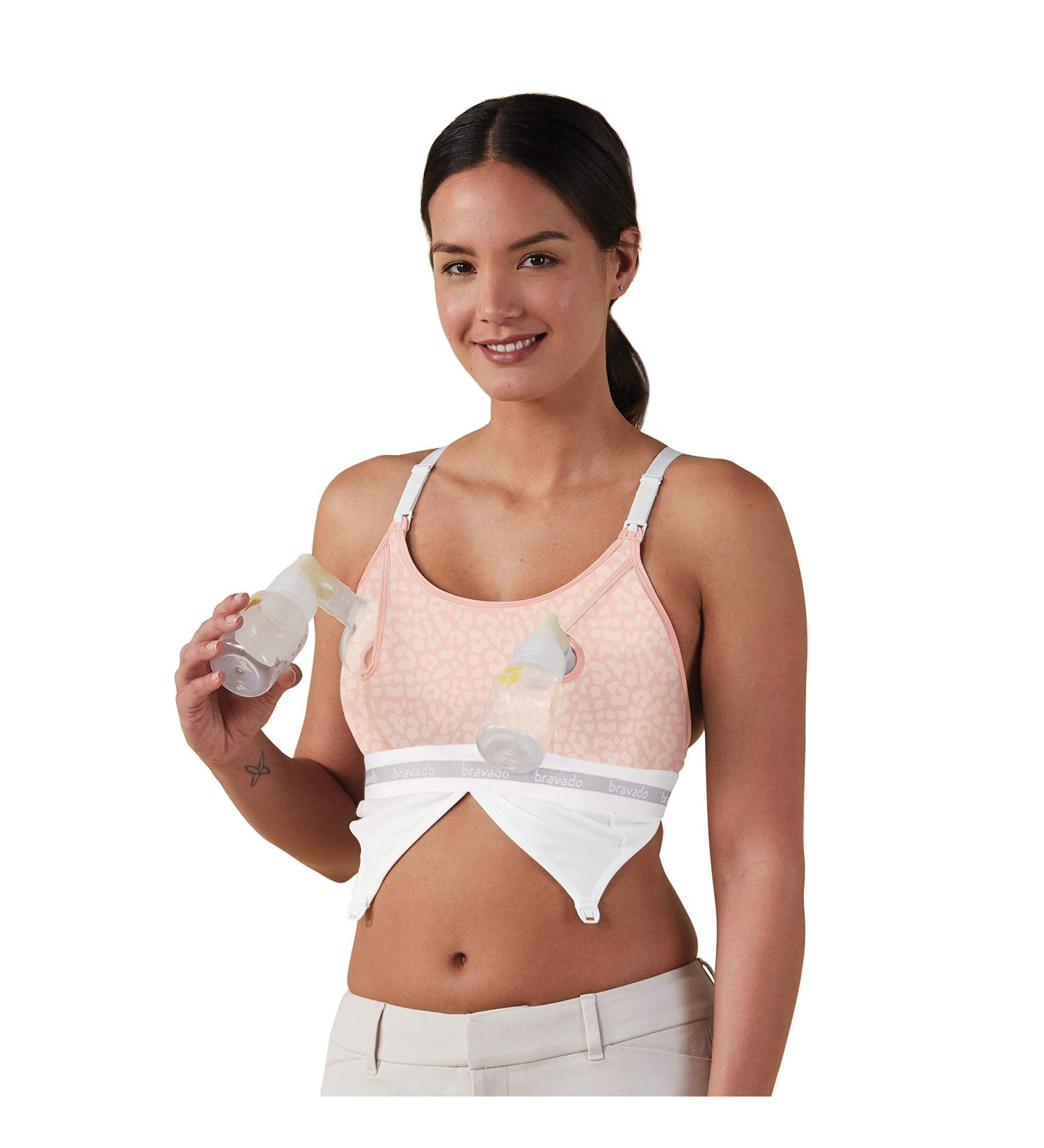 Bravado Clip and Pump Maternity Bra XL - Pink Leopard Print - Buy Online on GoSupps.com