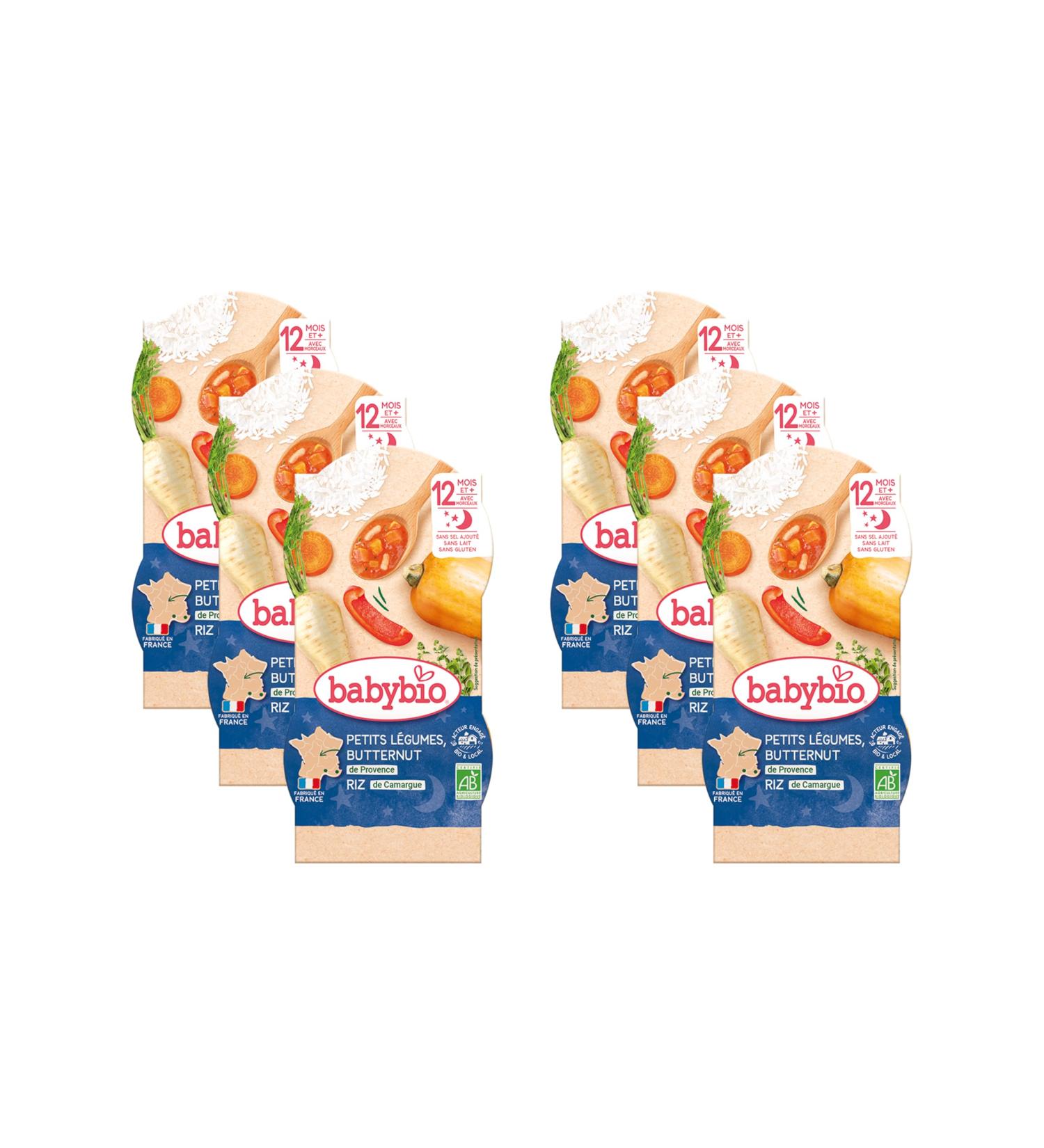 BABYBIO - Bols Petits l gumes Butternut Riz - 12+ mois - BIO - 2x200g - Lot de 6 - Buy Online on GoSupps.com