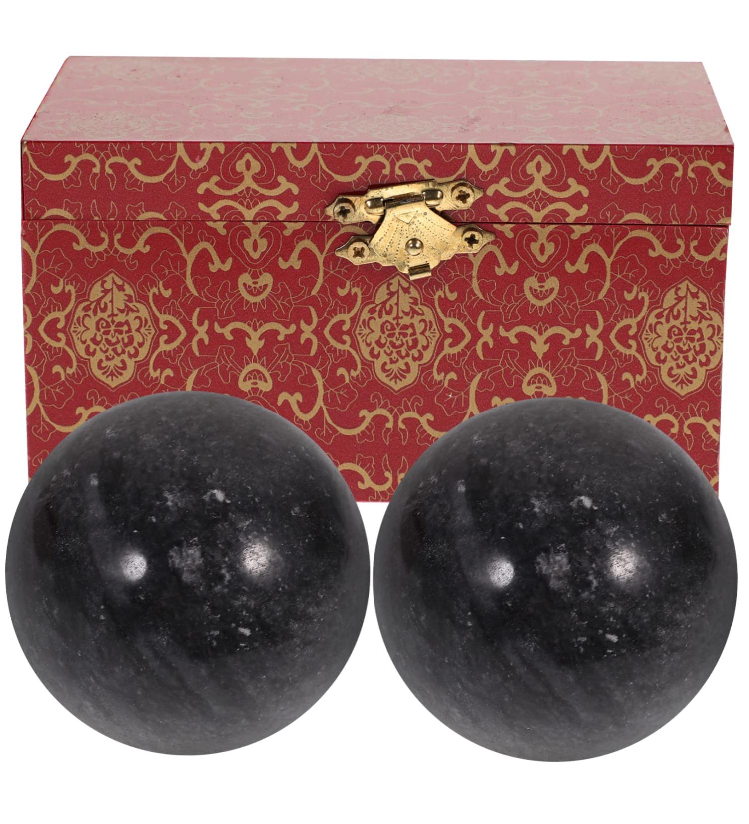 Ohphcall 2-St Massage Balls - Jade Roller & Baoding Balls for Deep Tissue Relief | Chinese Health Stress Balls for Hands - Buy Online on GoSupps.com