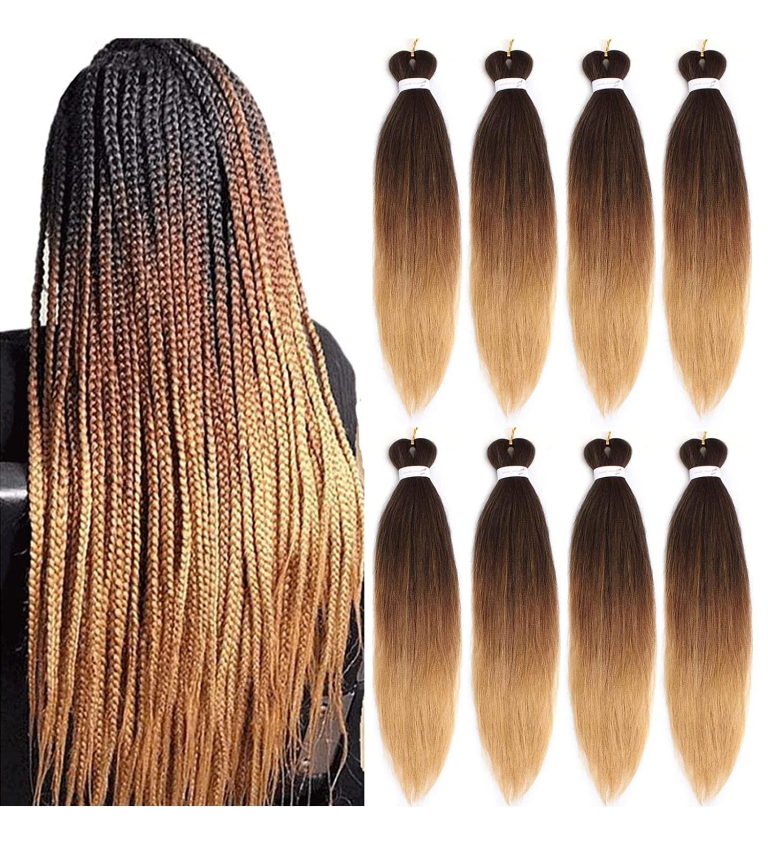 Xtrend 26 Inch Ez Braids - 8 Packs Ombre Easy Braiding Hair Extensions for Box Braids | Itch Free Water Setting Synthetic Fiber | 1B/30/26 Inch - Buy Online on GoSupps.com