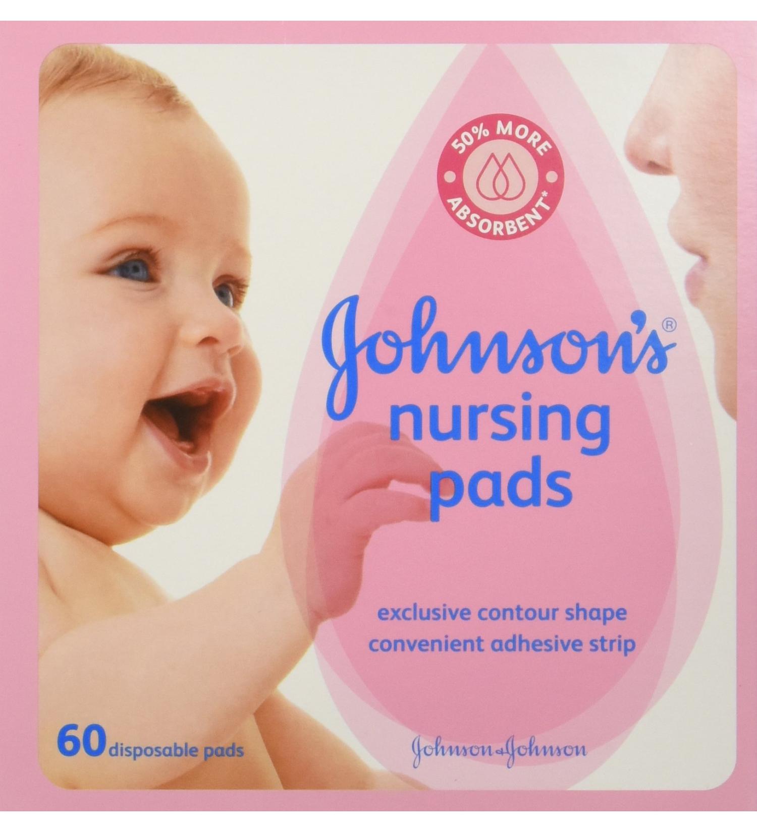 Johnson's Disposable Nursing Pads - Super Absorbent, Comfortable & Breathable - Natural Cotton - 60 ct (Pack of 3) - Buy Online on GoSupps.com