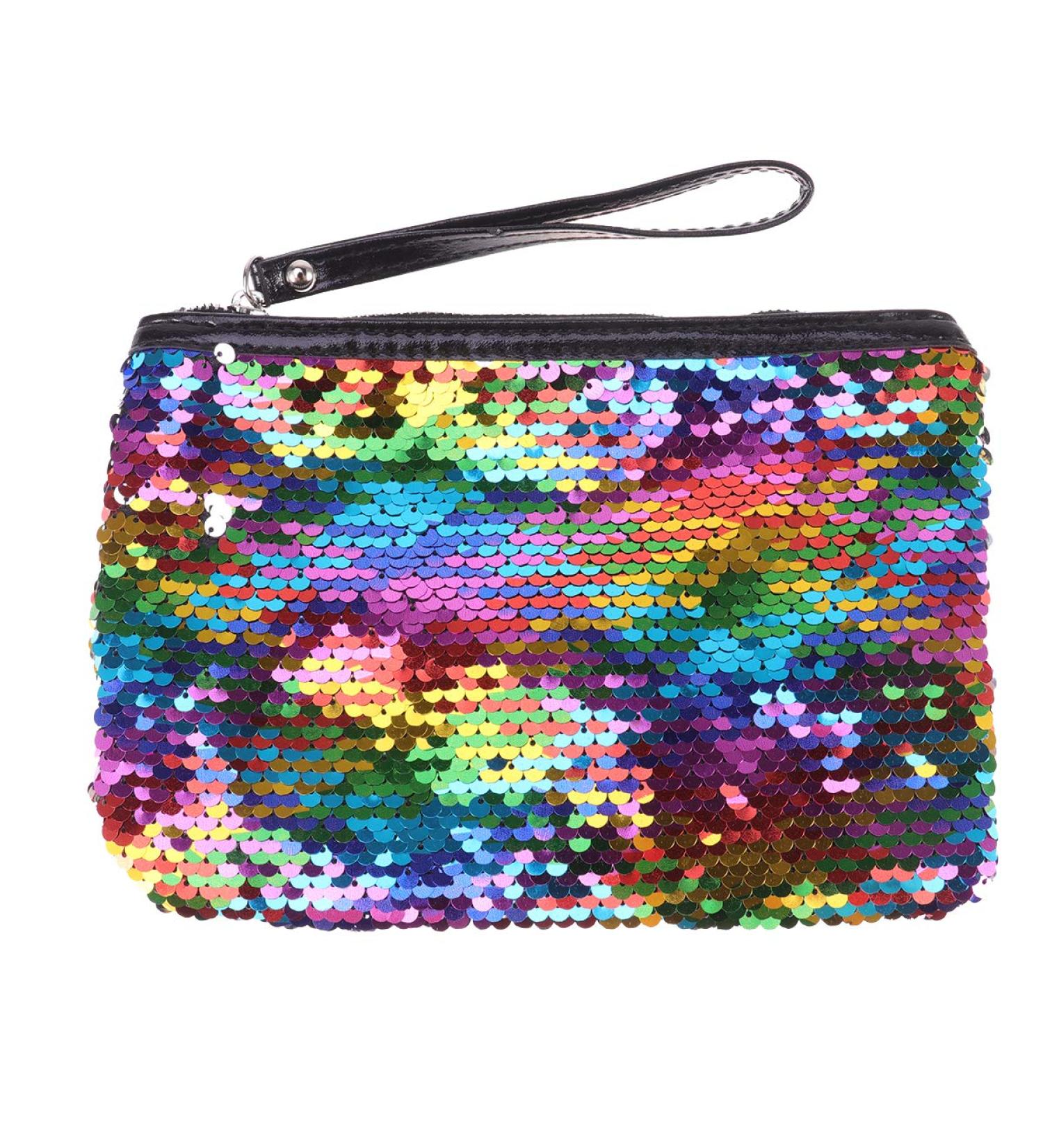 Lurrose Color Changing Sequin Cosmetic Bag - Fashionable Clutch Handbag & Colorful Makeup Organizer - Buy Online on GoSupps.com
