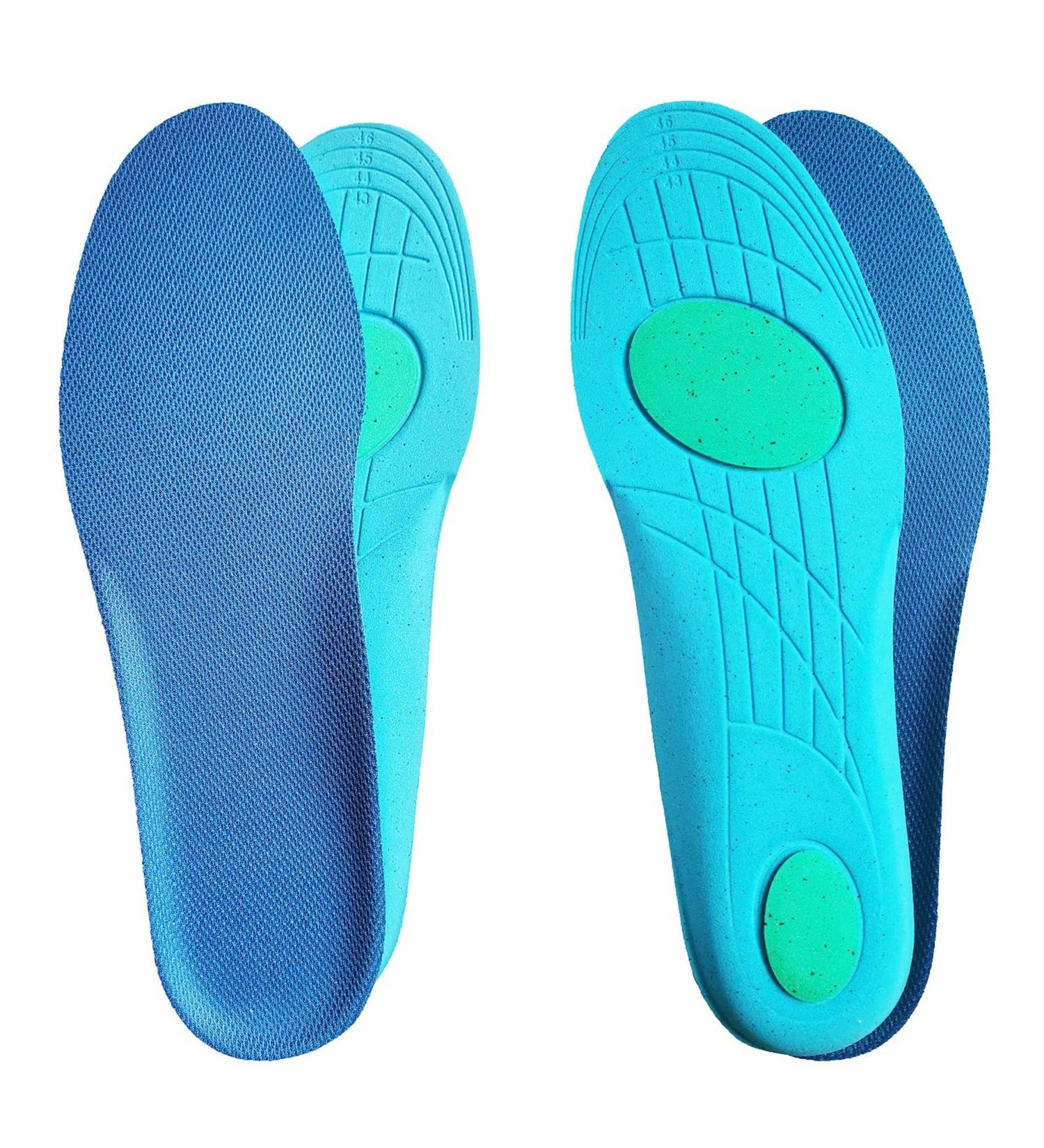 Shoe Inserts for Men Women & Kids 2 Pairs Cushion Shock Absorbing Insoles for Work Boots & Sneakers | Comfortable & Breathable Replacement Inner Soles - Buy Online on GoSupps.com