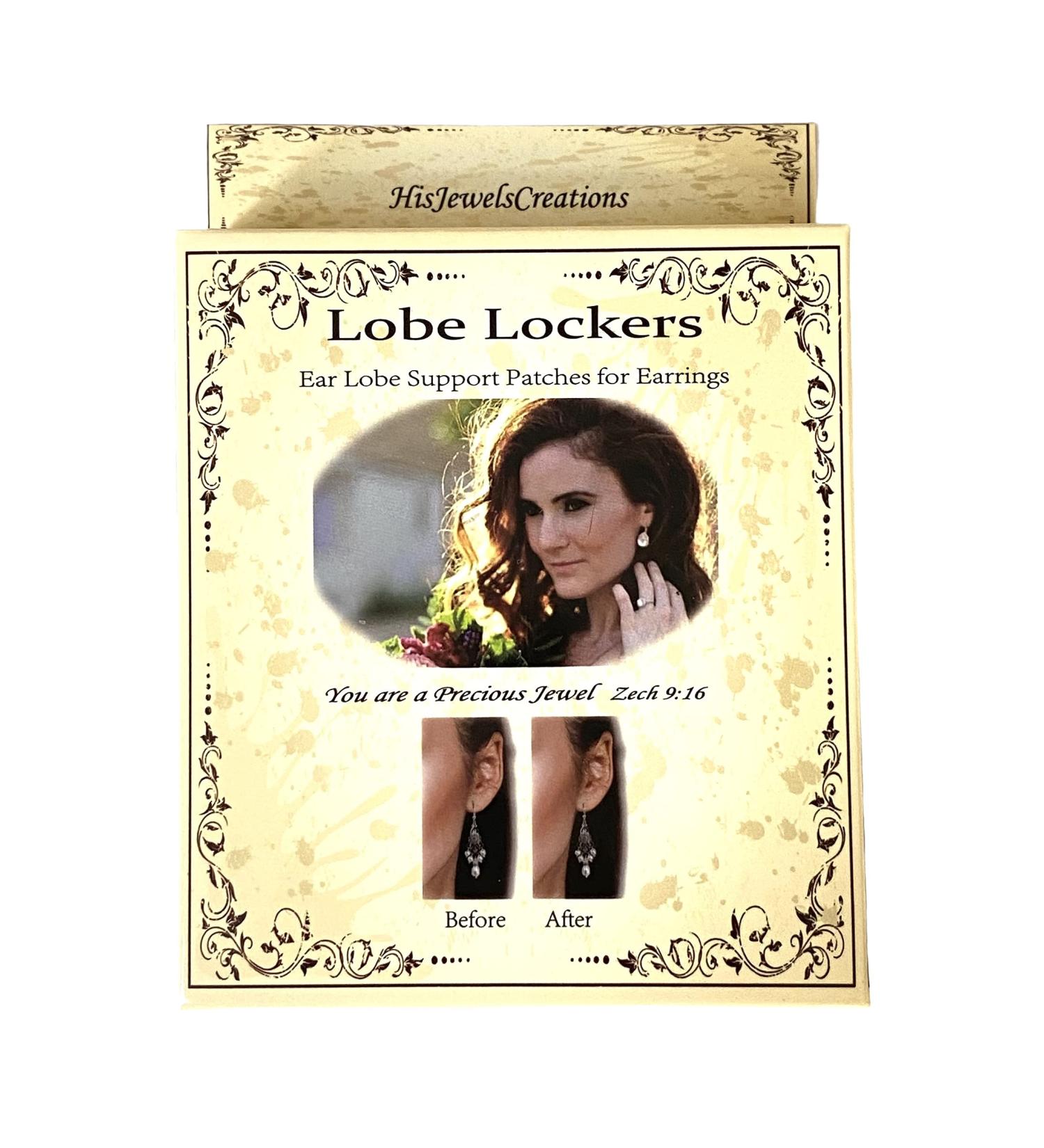 Lobe Lockers Ear Lobe Support Patches - 120 Lift Repair Stickers - Ideal for Heavy Earrings - 1 Pair Bullet Clutch Safety Backs - Buy Online on GoSupps.com