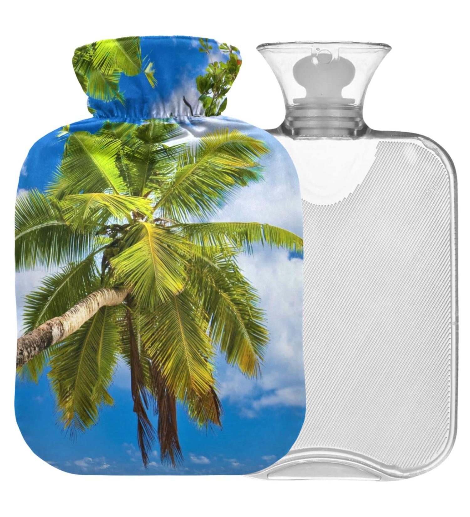 Buy Naanle 2L Hot Water Bottle with Cover - Sea Beach Palm Design for Menstrual Cramps & Pain Relief | Heat & Cold Therapy - Buy Online on GoSupps.com