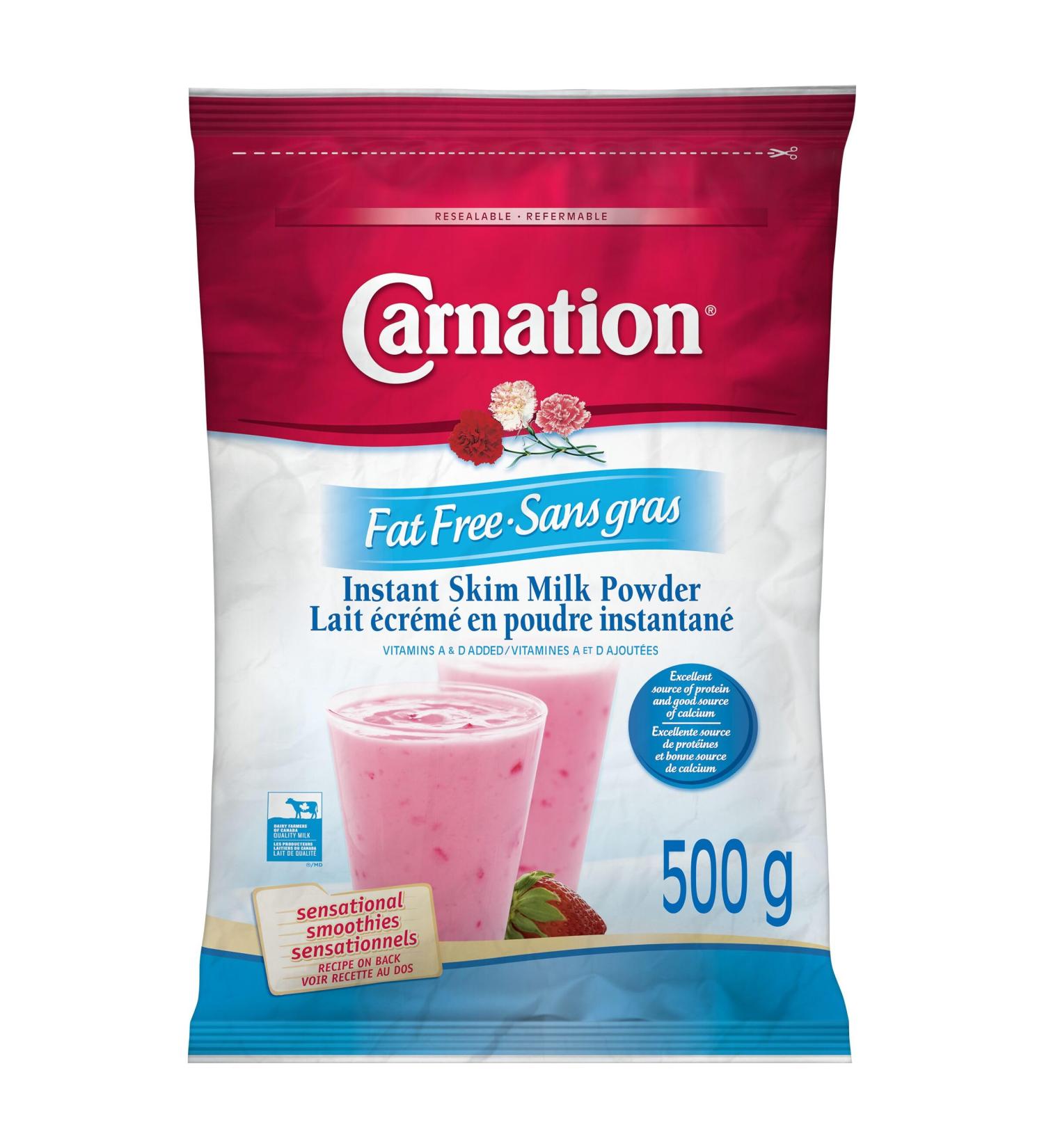 Carnation Fat Free Instant Skim Milk Powder 500g Product of Canada 500 g (Pack of 1) Skim Milk Powder - Buy Online on GoSupps.com