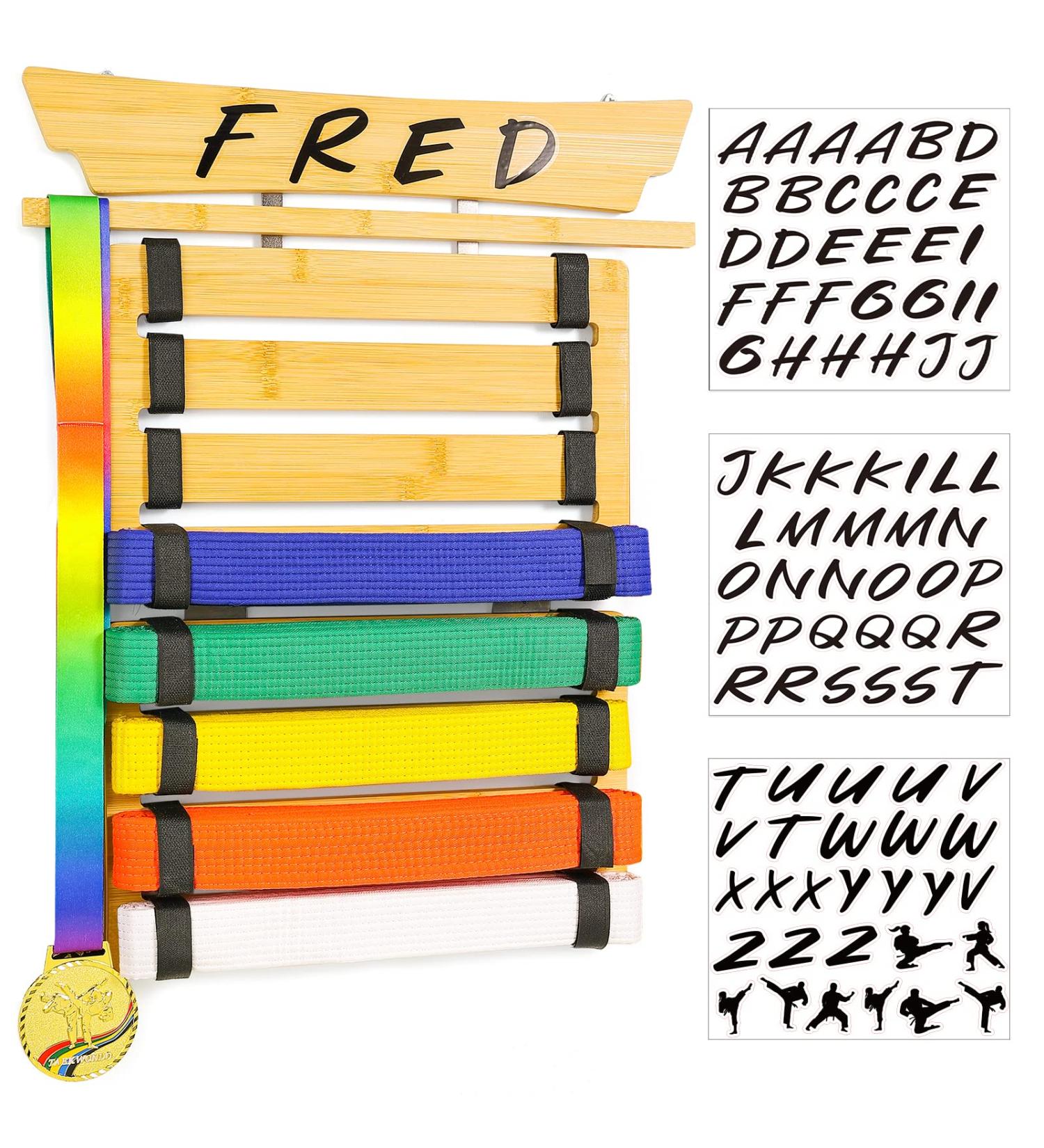 Tilhumt 8 Belt Karate Taekwondo Martial Arts Personalized Belt Display Rack - Buy Online on GoSupps.com