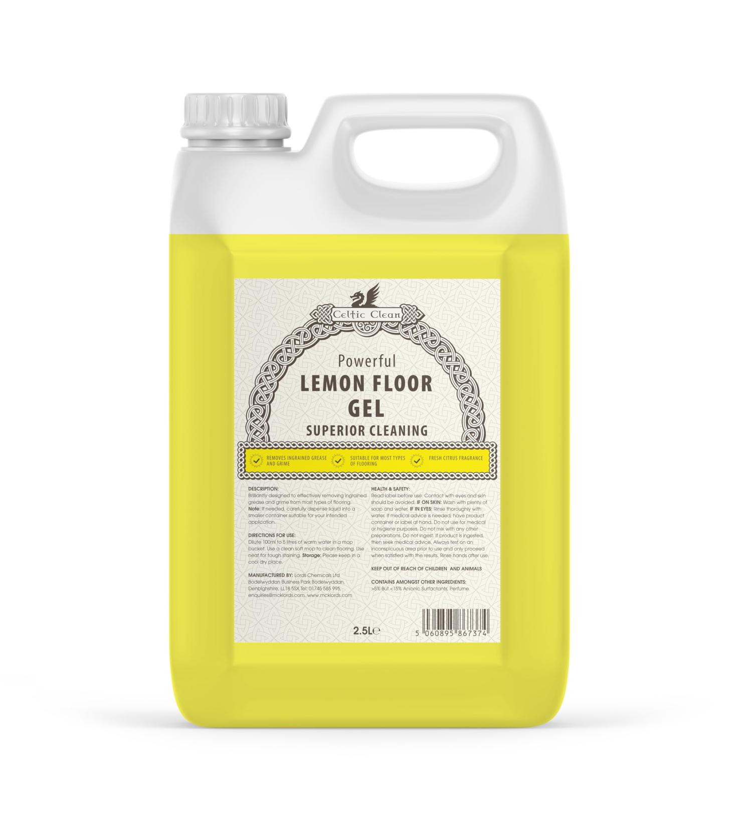 Celtic Clean Lemon Floor Gel - 2.5 Litre: Premium Floor Cleaning Solution - Buy Online on GoSupps.com