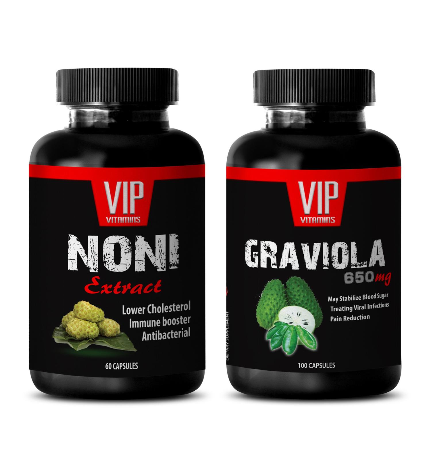 Energy Weight Loss Pills with Noni & Graviola Extract - Anti Aging Supplement - 120 Capsules - Buy Online on GoSupps.com