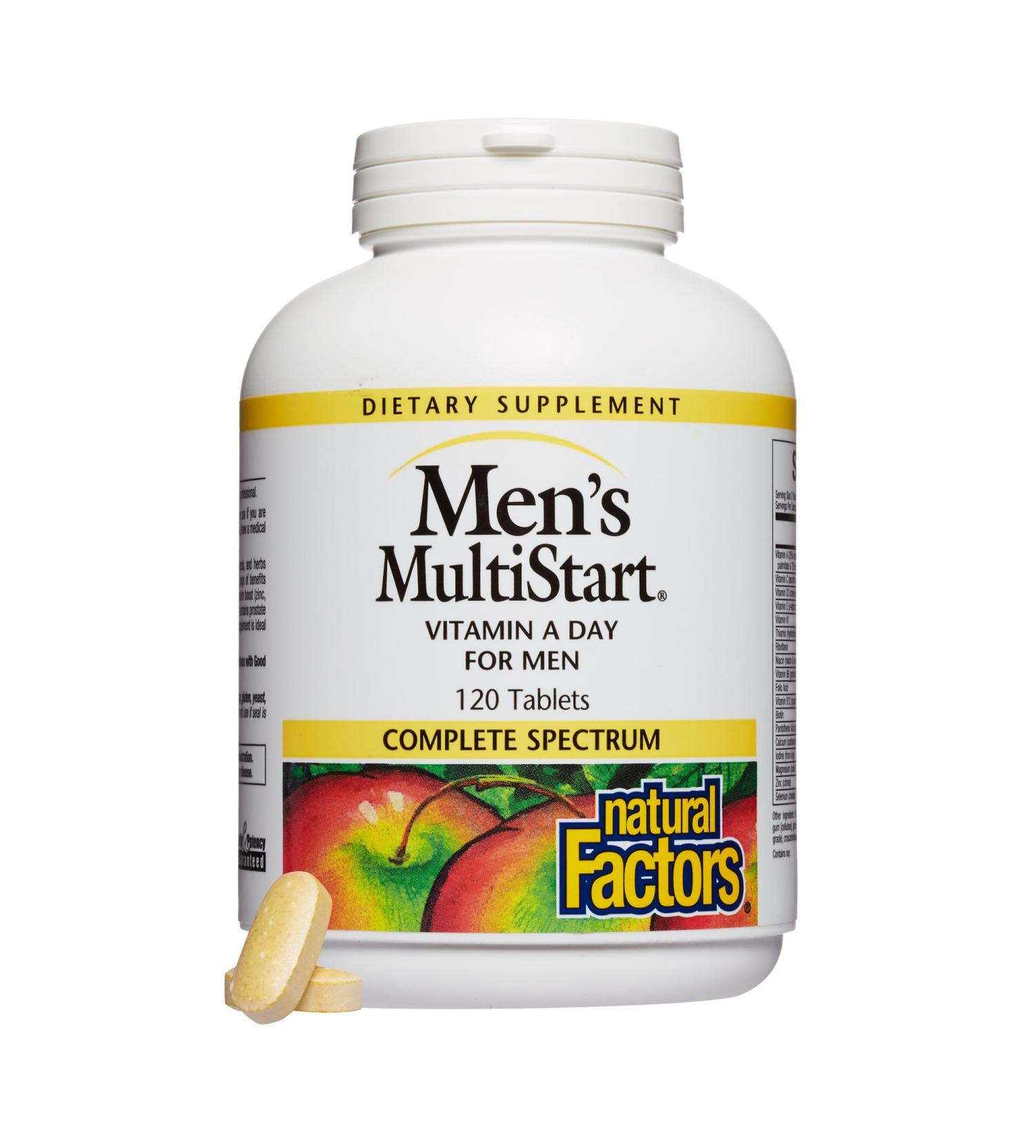 Natural Factors Men's MultiStart Vitamin A - 120 Tablets for Daily Health - Buy Online on GoSupps.com