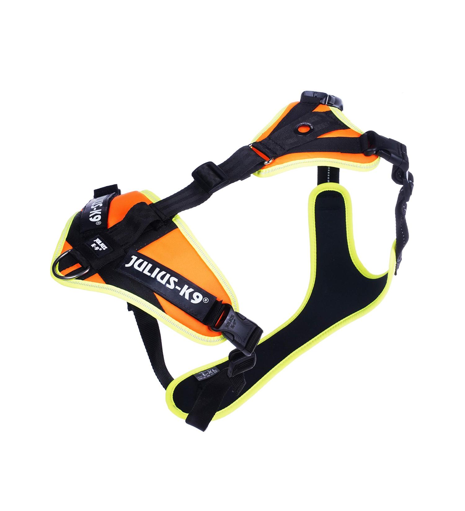 Julius K9 Mantrailing & Outdoor Dog Harness - Size L-XL - UV Orange with Neon Edge for Large Dogs - International Shipping Available - Buy Online on GoSupps.com