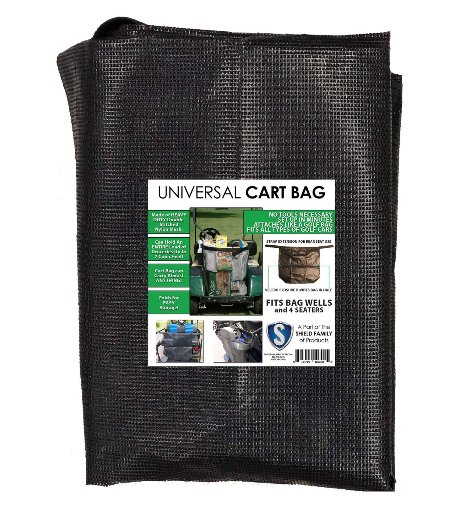 Universal Golf Cart Storage Bag for 2 and 4 Seater Carts - EZGo, Club Car, Yamaha - Black - Buy Online on GoSupps.com