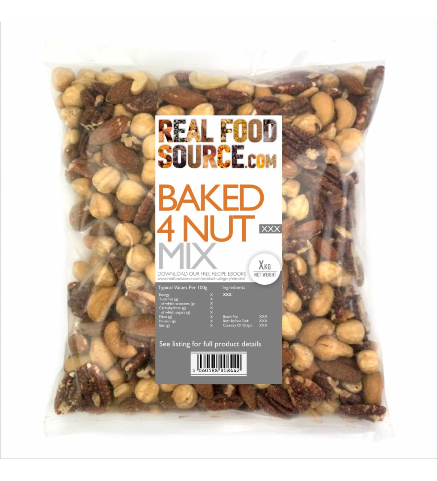 RealFoodSource Baked 4 Nut Mix 1kg