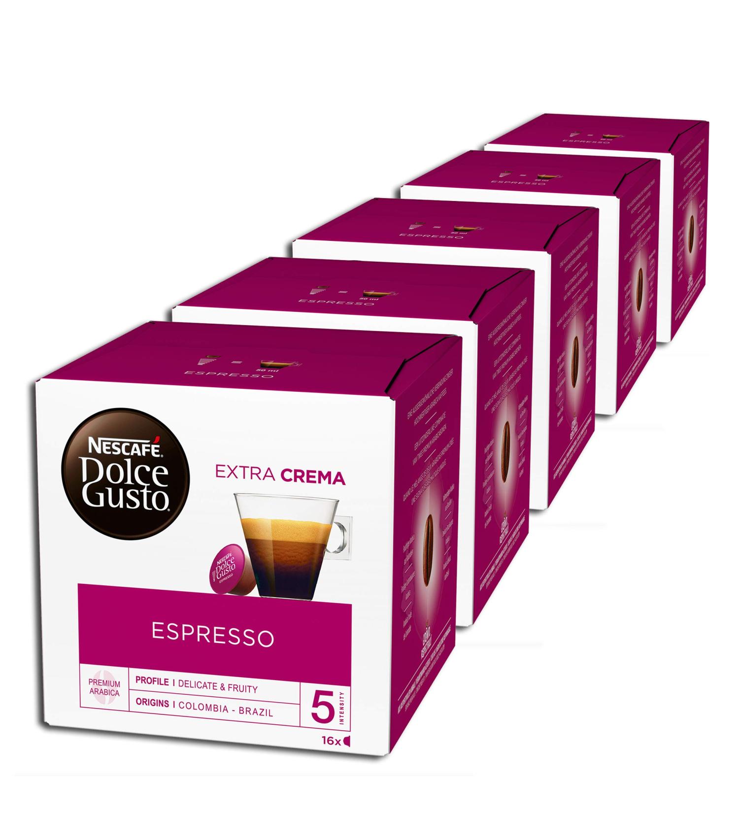  NESCAFE DOLCE GUSTO Nescaf Dolce Gusto Espresso Lot of 5 5 x 16 Capsules - Buy Online on GoSupps.com