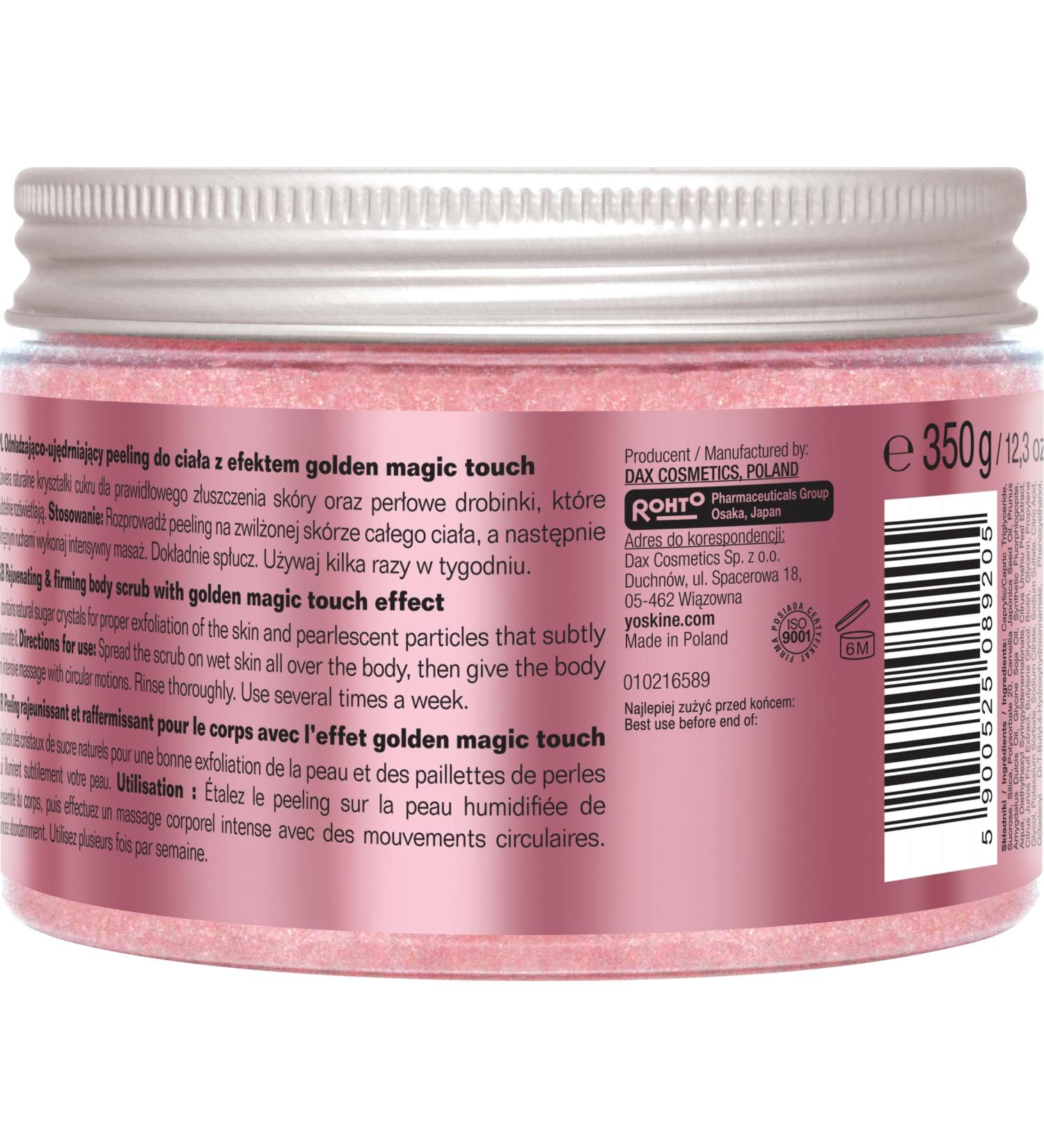 Yoskine Natural Glow Gommage corporel rajeunissant et raffermissant avec effet Golden Magic Touch pour une peau lisse et clatante et un soin intensif. - Buy Online on GoSupps.com
