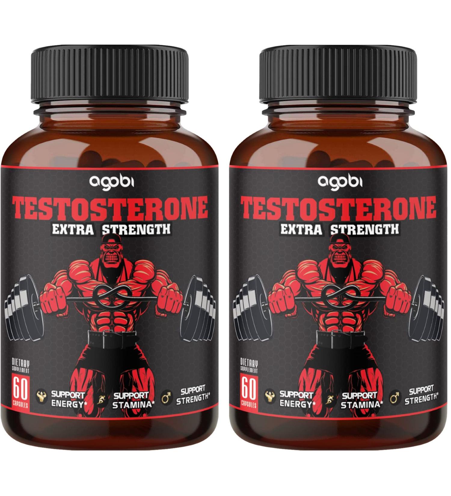 Agobi Herbal Test Support for Men - Boost Efficiency, Speed, Strength, and Flexibility - Body Booster - 2 Packs, 60 Capsules - 2 Month Supply - Buy Online on GoSupps.com