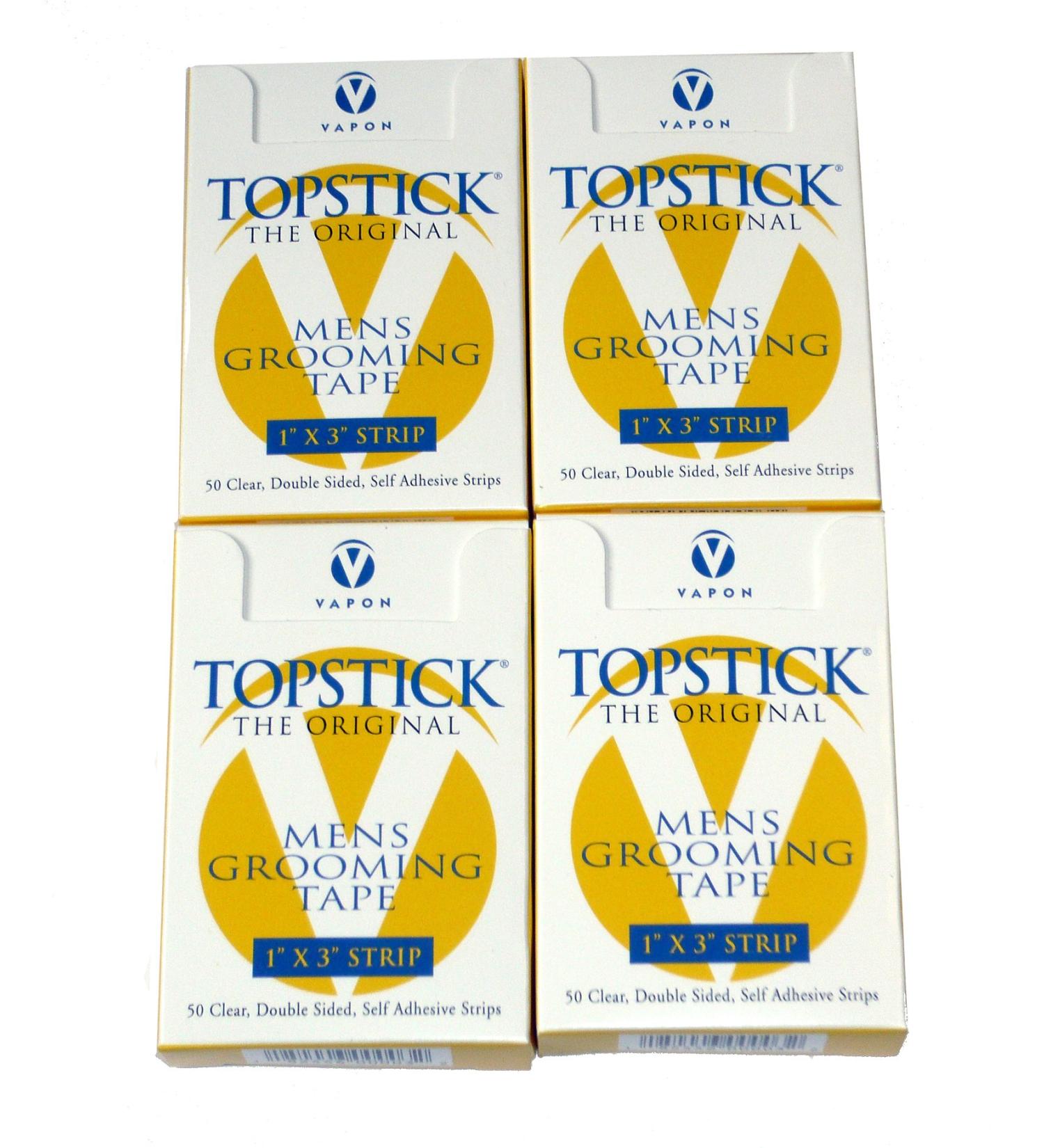 T150 4 Boxes Of 50 1x3 strips Topstick Toupee Tape 1 x 3 WIDE STRIPS