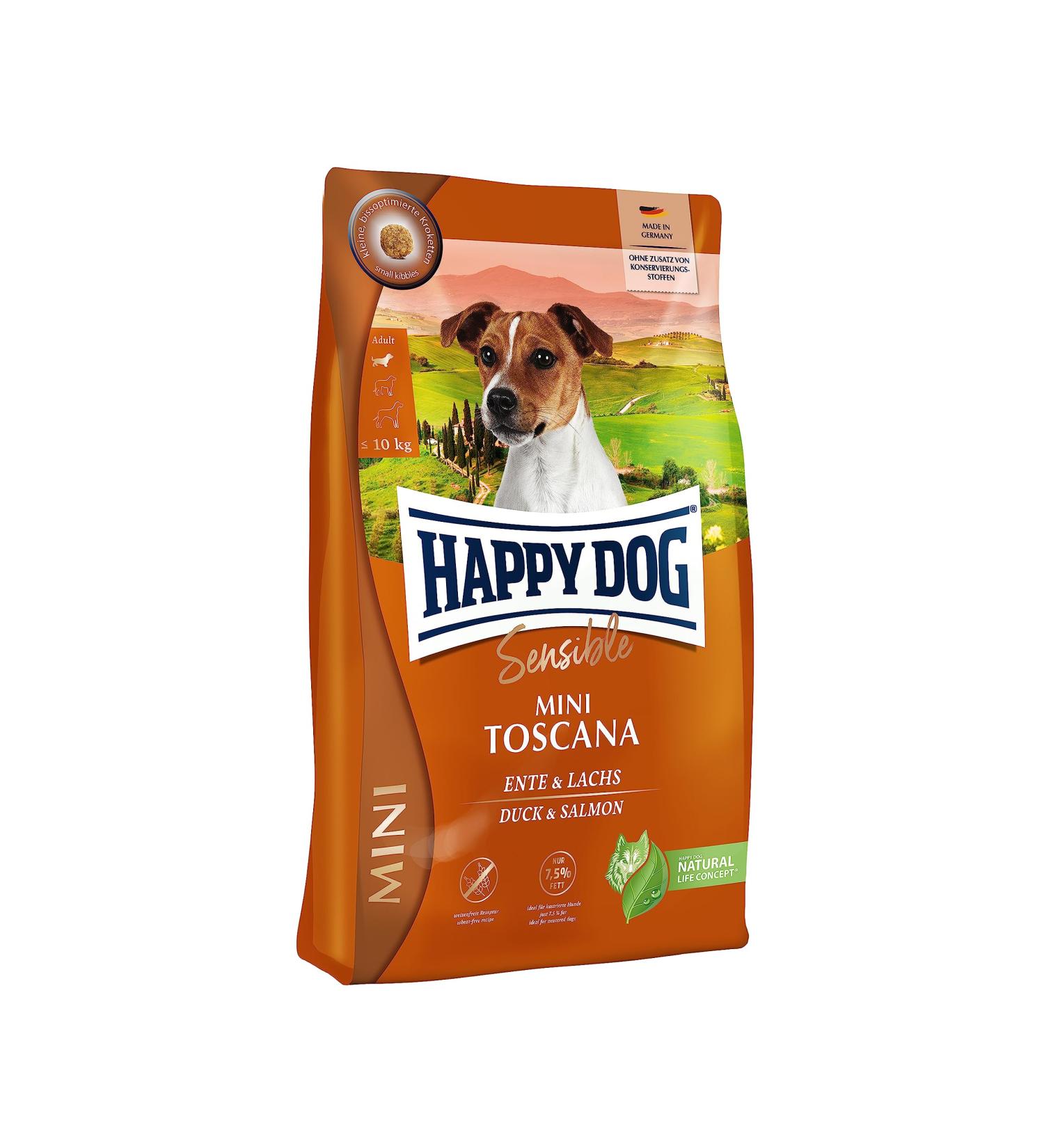Happy Dog Sensible Mini Toscana 4 kg | Premium Miniature Dog Food for All Breeds | International Shipping Available - Buy Online on GoSupps.com