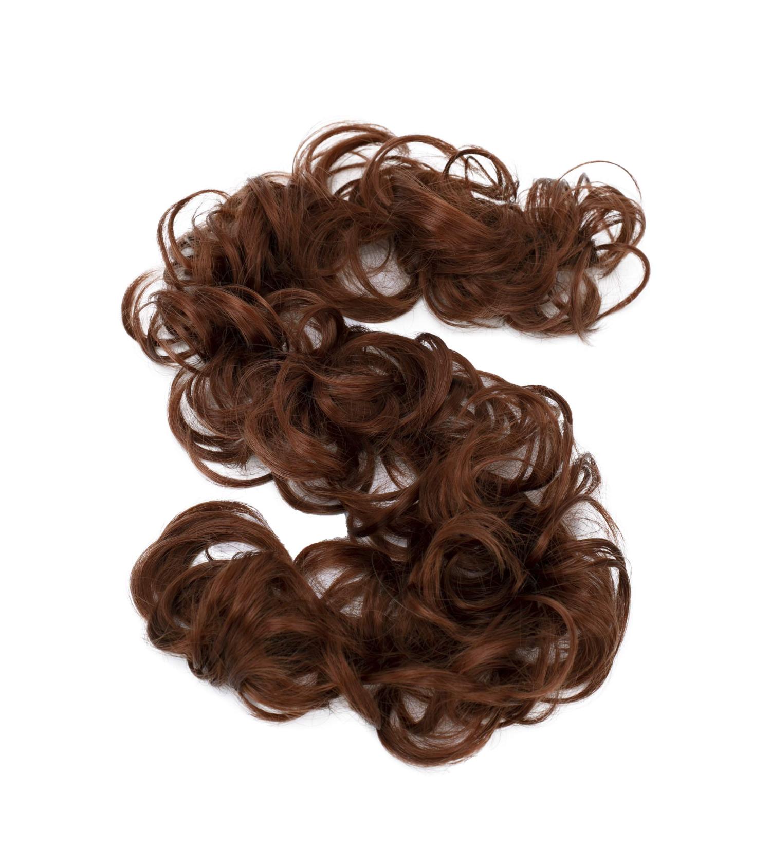 CAISHA XXL Voluminous Curly Messy Bun Hairpiece in Copper Red - Bridal Updo Hairstyle | HW20 - Buy Online on GoSupps.com