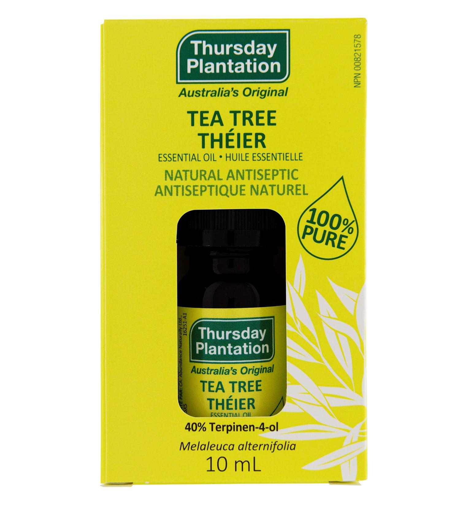 Thursday Plantation 100% Pure Tea Tree Oil - Ideal for Minor Cuts Abrasions Insect Bites Stings and Skin Irritations - Essential Oil - Versatile Oil for Home Use and Personal Care - 10ml size - Buy Online on GoSupps.com