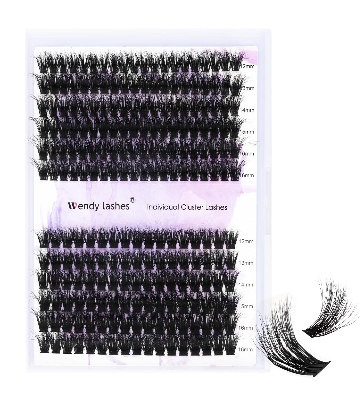 WENDY 60D+80D Cluster Lashes - DIY 3D Effect Eyelash Extensions (12-16mm) | Soft & Wispy Individual Lashes for Stunning Looks - Buy Online on GoSupps.com