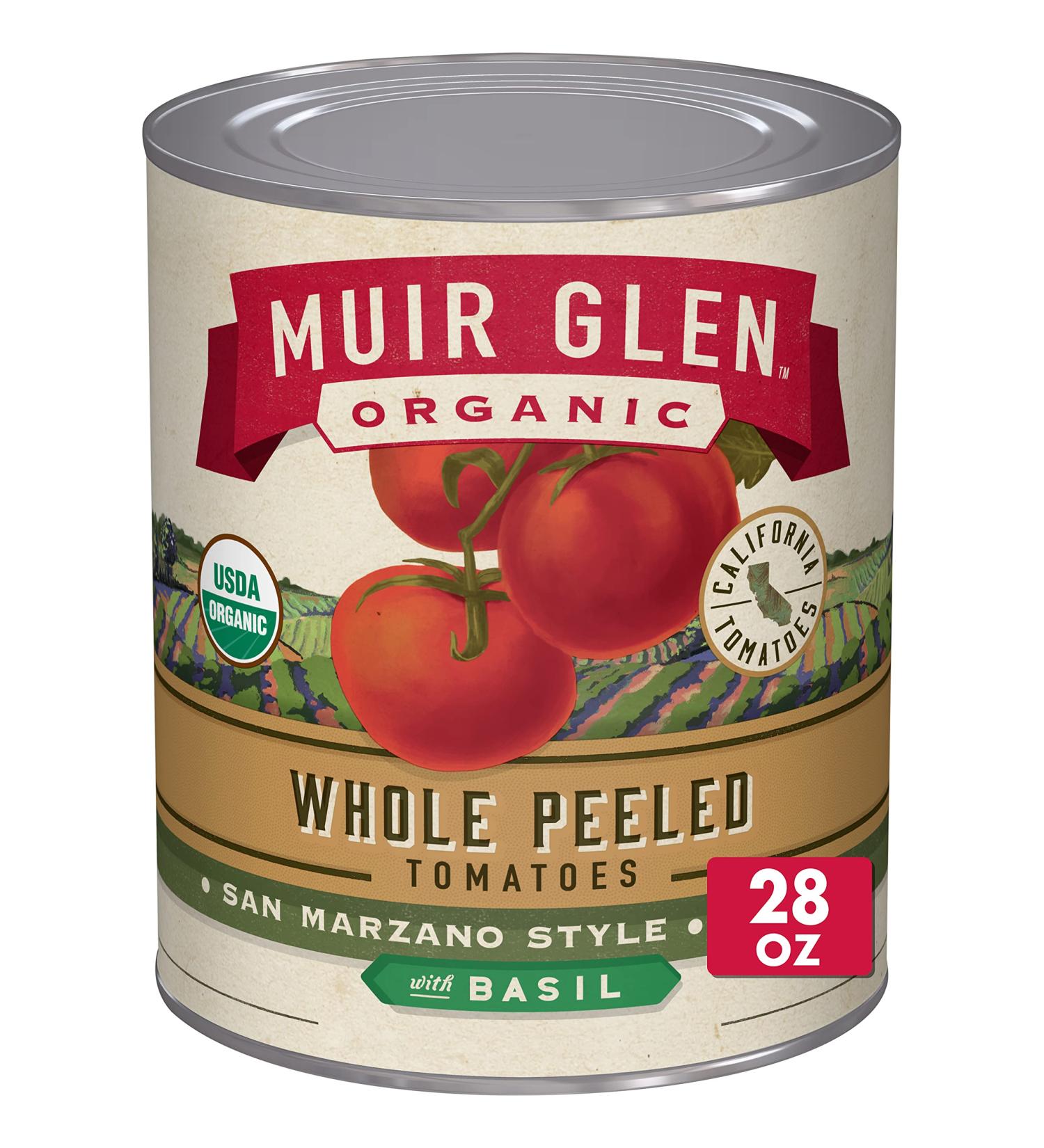 Muir Glen Organic Peeled Whole Tomatoes with Basil 28 oz - Buy Now for Fresh Flavor - Buy Online on GoSupps.com