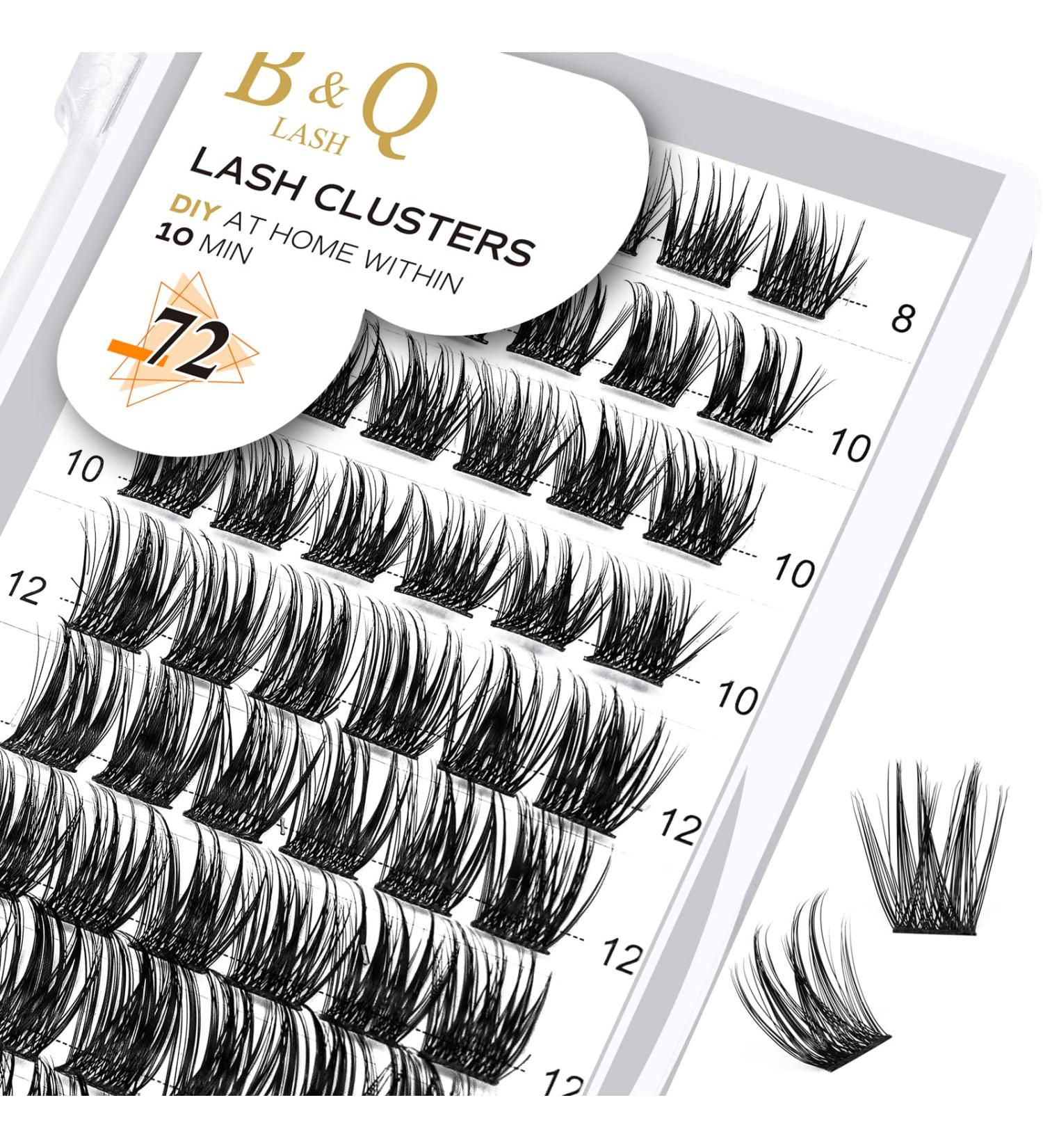 Individual D Curl Eyelashes 10mm | 72 PCs DIY Beginner Eyelash Extensions | Reusable Eyelash Tufts | B09 D-8-16 Mix - Buy Online on GoSupps.com