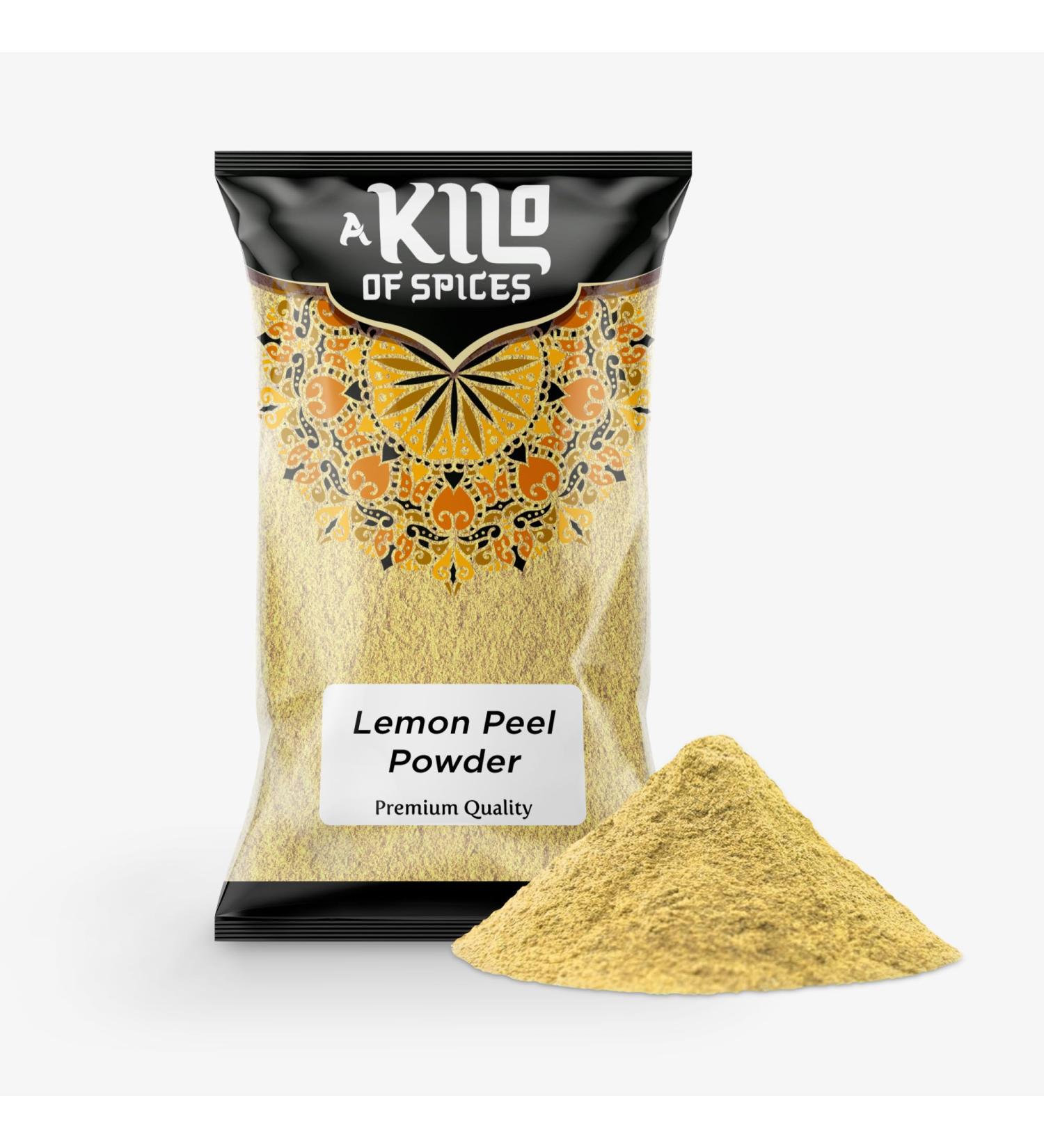 A Kilo of Spices | Lemon Peel Powder 1 kg - Natural Hair and Face Masks | Promotes Soft Smooth Hair Growth | Premium Skincare Pure and Natural | Ideal for DIY Masks and scrubs | Enhance Your Beauty 1kg