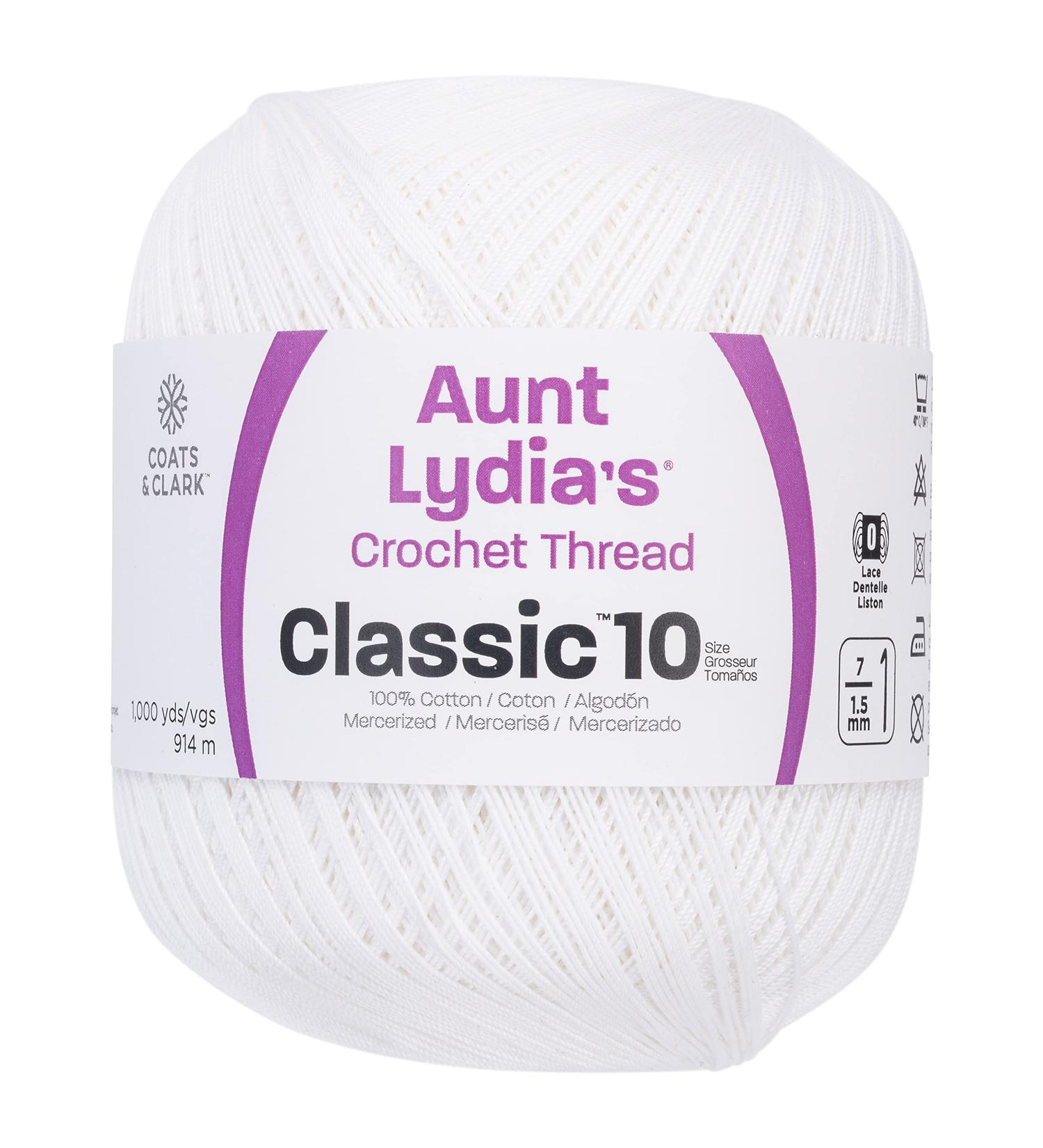 Aunt Lydia Value Crochet Cotton  White - 151.0201