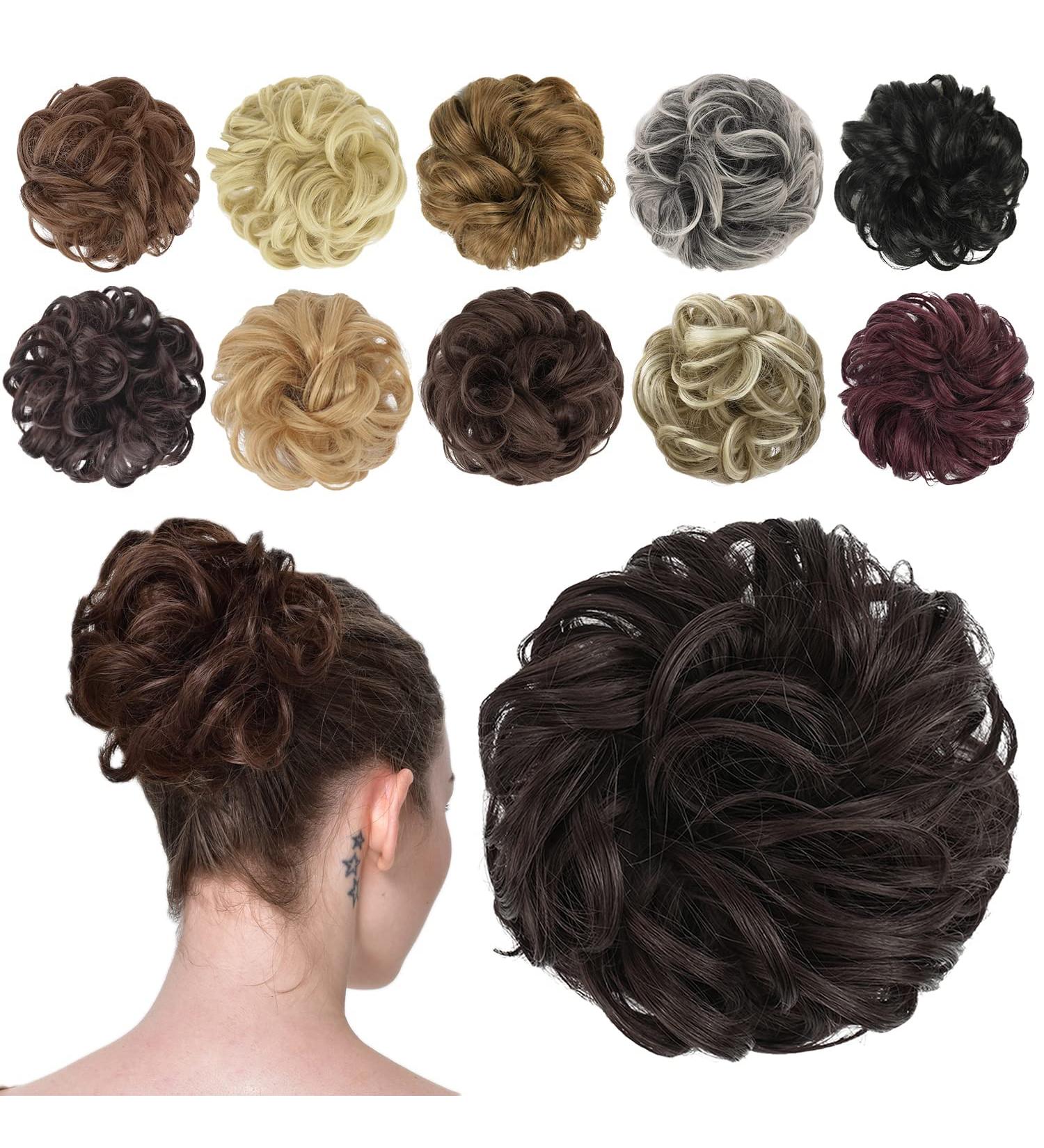 Fine Hair Part with Rubber Band | Medium Brown Hair Extension Ponytail for Women & Girls - 38g Dutt Hair Tie - Buy Online on GoSupps.com