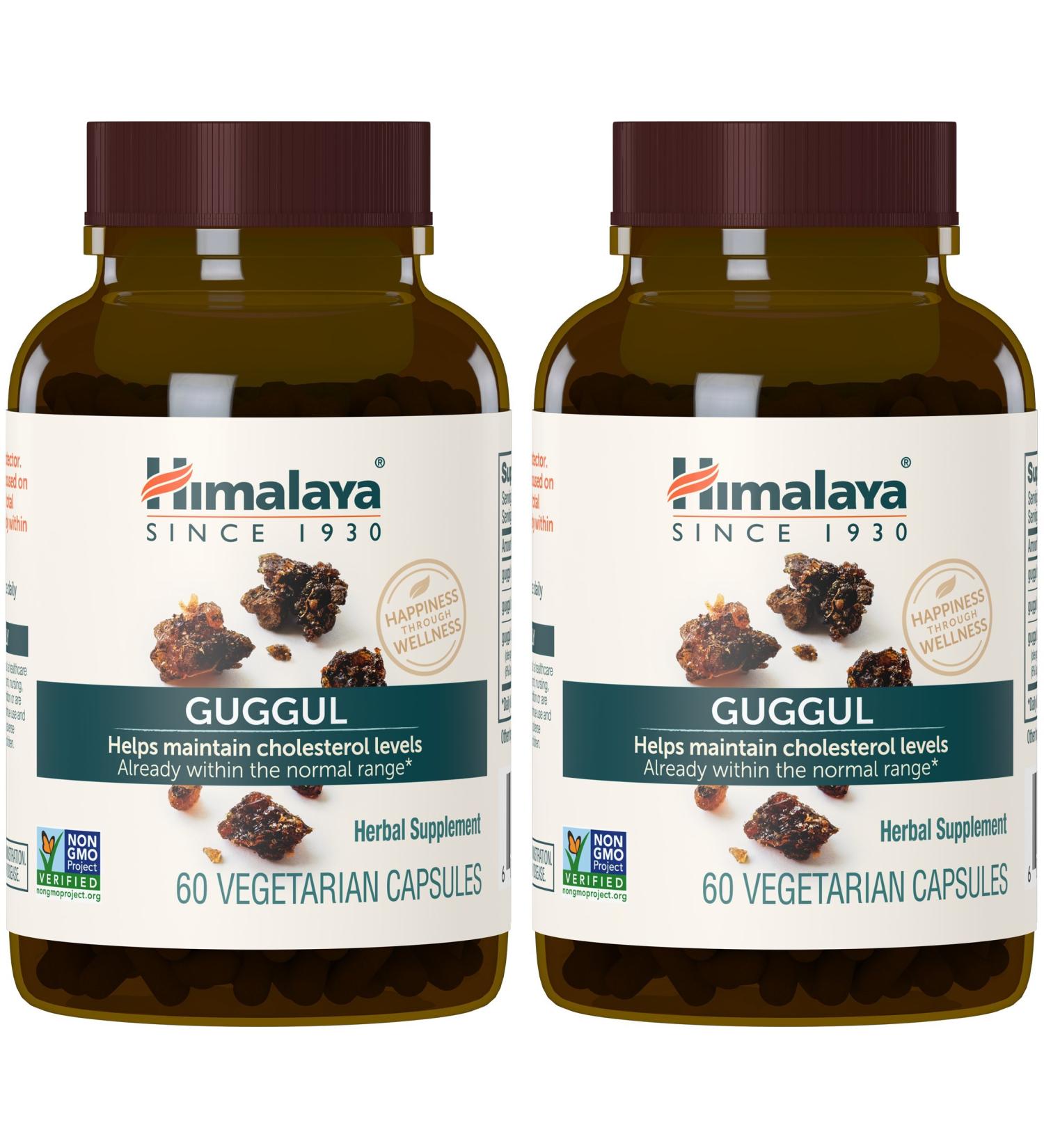 Himalaya Guggul - 60 Vegetarian Capsules for Weight Management & Health - Buy Online on GoSupps.com