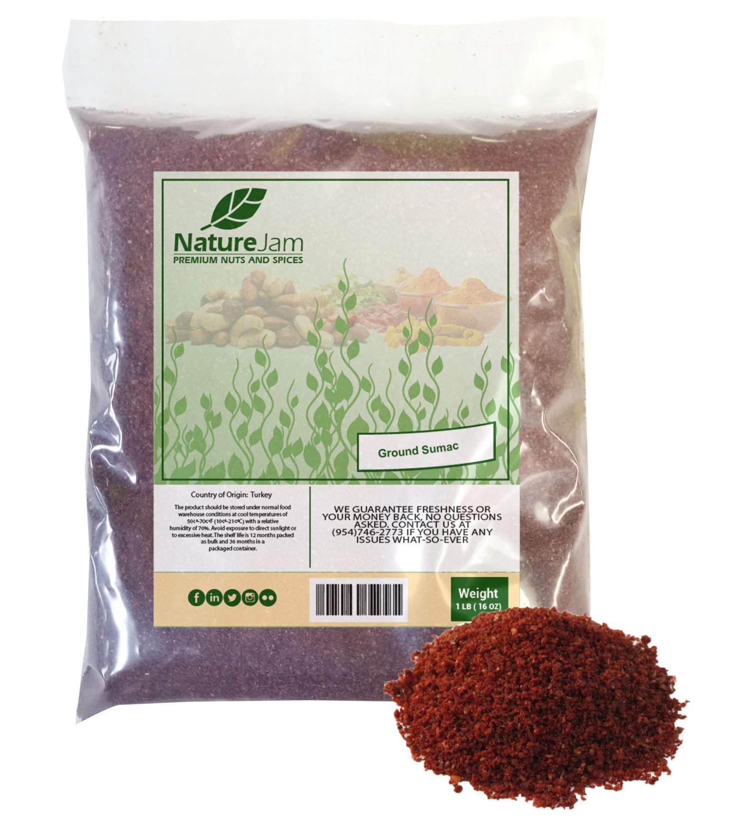 1 lb Pure Sumac Spice Seasoning - Freshly Packed Bulk Bag - Buy Online on GoSupps.com