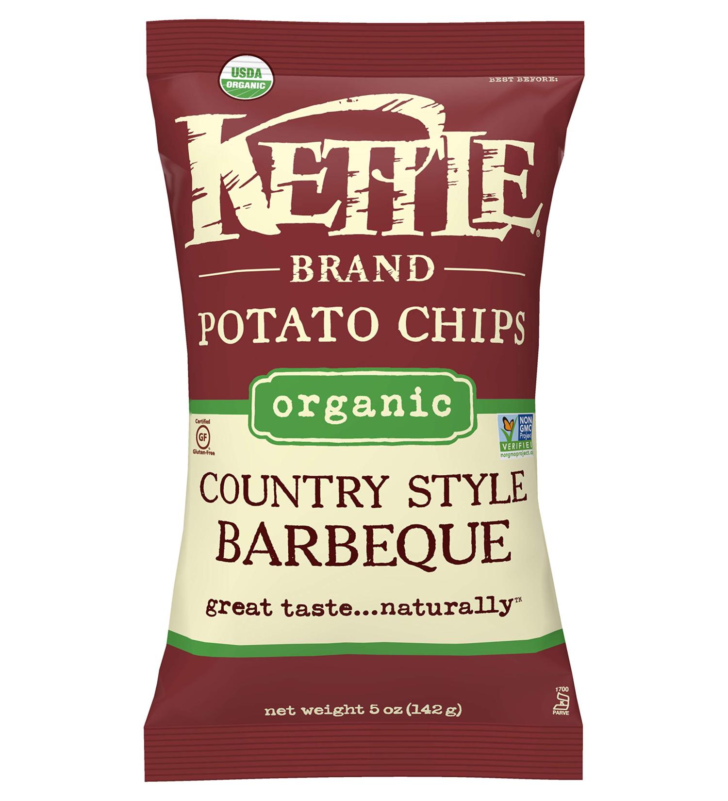 Kettle Foods Organic Country Style BBQ Potato Chips 5 oz | Crunchy & Delicious - Buy Online on GoSupps.com