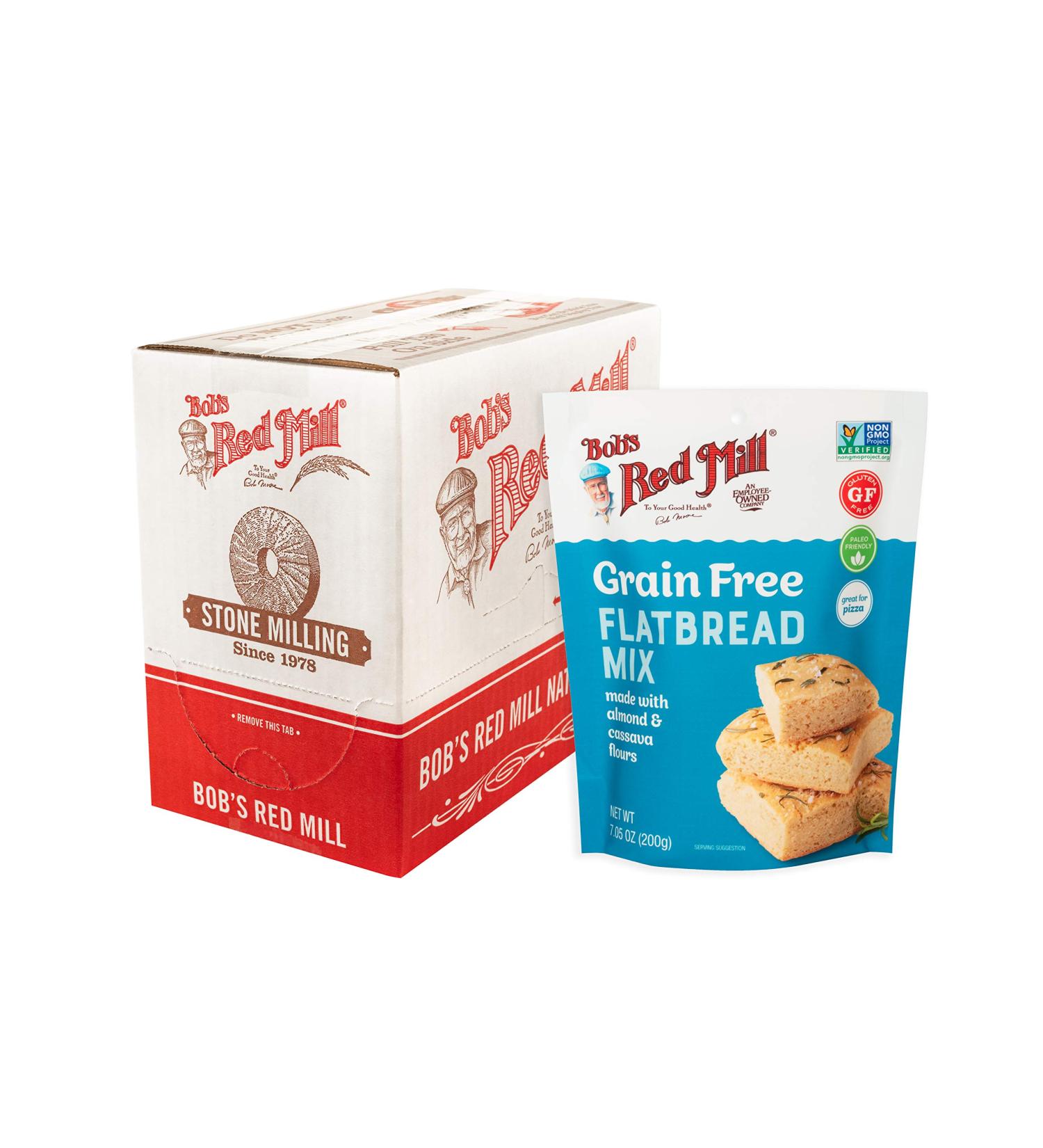Bob's Red Mill Grain Free Flatbread Mix 7.05 oz (Pack of 5) - Gluten Free Paleo Baking Mix - Buy Online on GoSupps.com