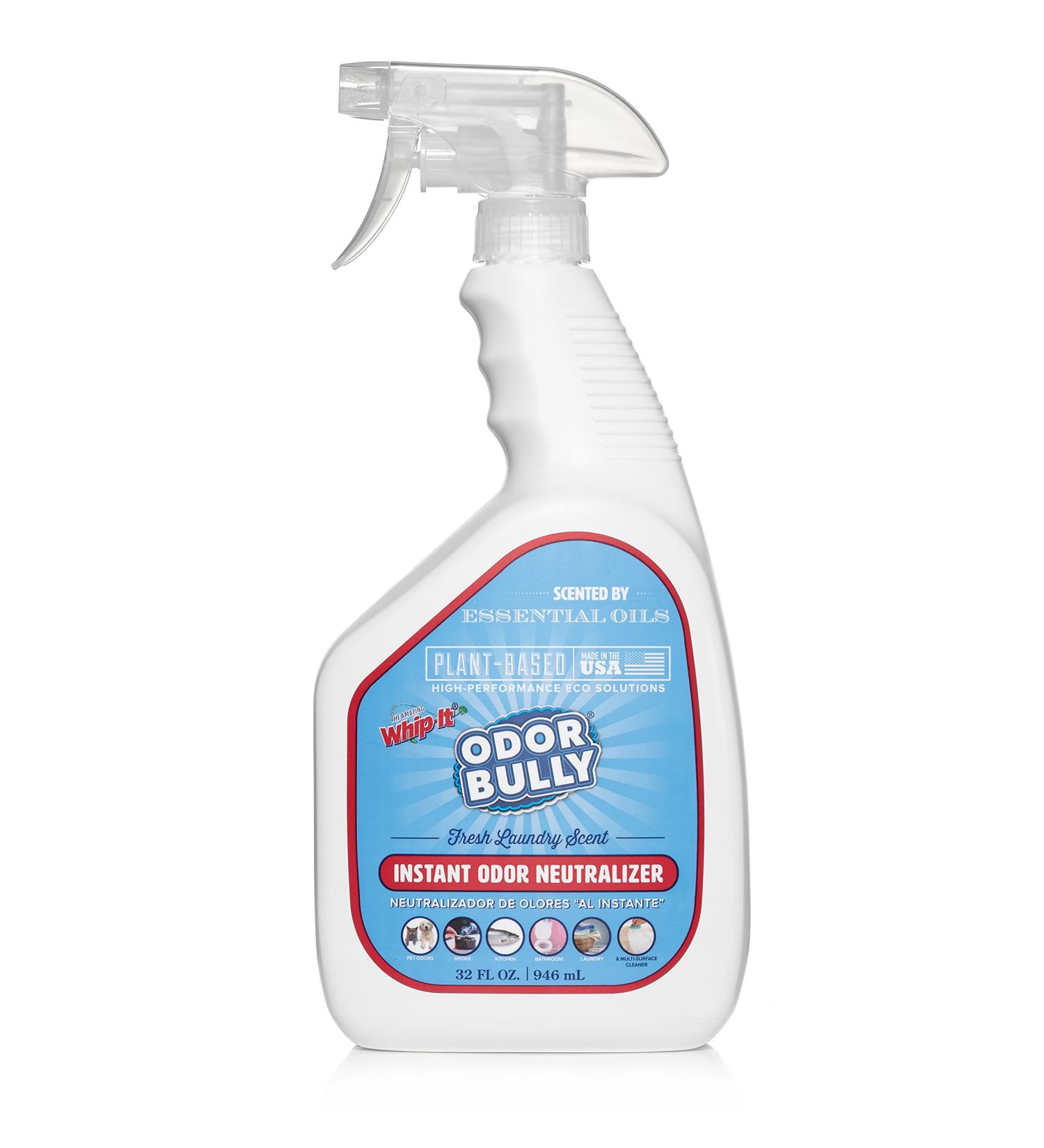 Whip-It Odor Bully Instant Odor Neutralizer Spray - Stain Remover and Odor Eliminator for Home and Car in One - 32oz