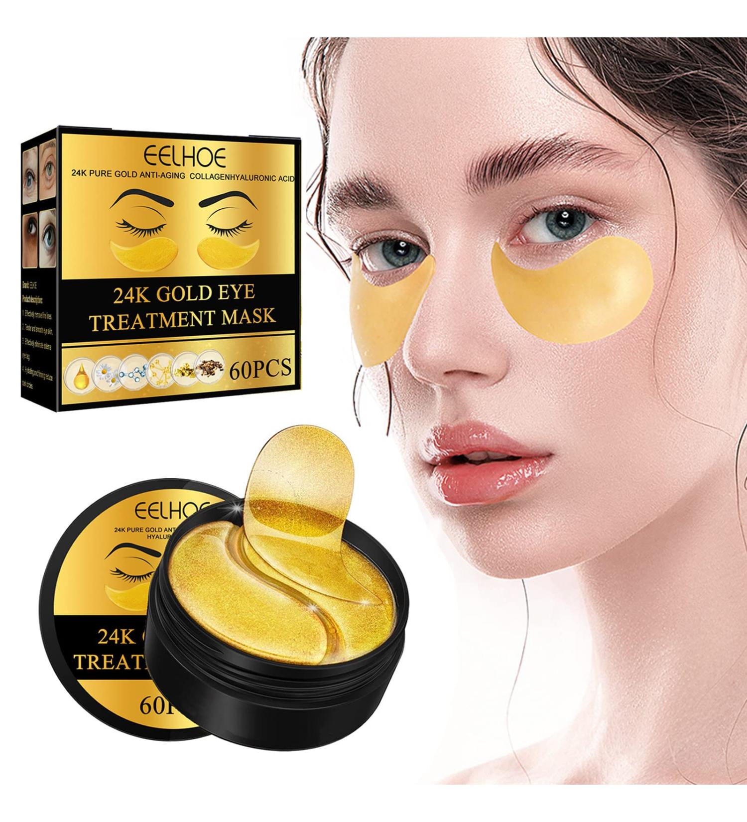 Jremreo 30 Pairs Gold Under Eye Patches with Amino Acid & Collagen - Dark Circle and Puffiness Treatment for Face Care | Beauty & Personal Care Essential - Buy Online on GoSupps.com
